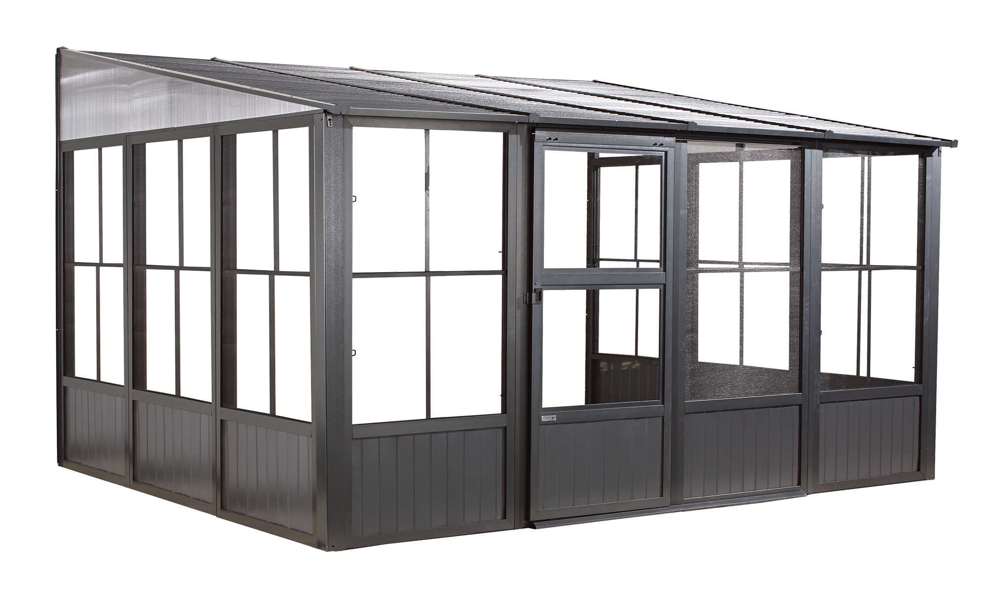 Sojag 10-ft x 13-ft Charleston Rectangle Dark Grey Metal Steel Roof Gazebo