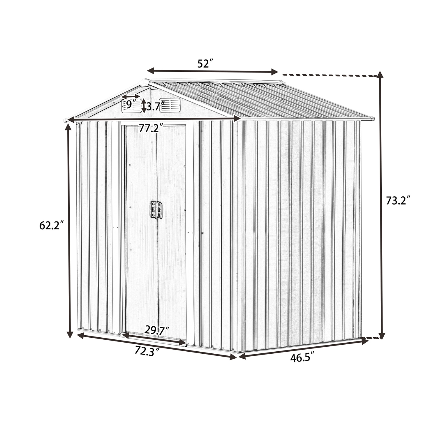 Bybafun YA0100091 Metal-Storage-Buildings-Sheds - View #16