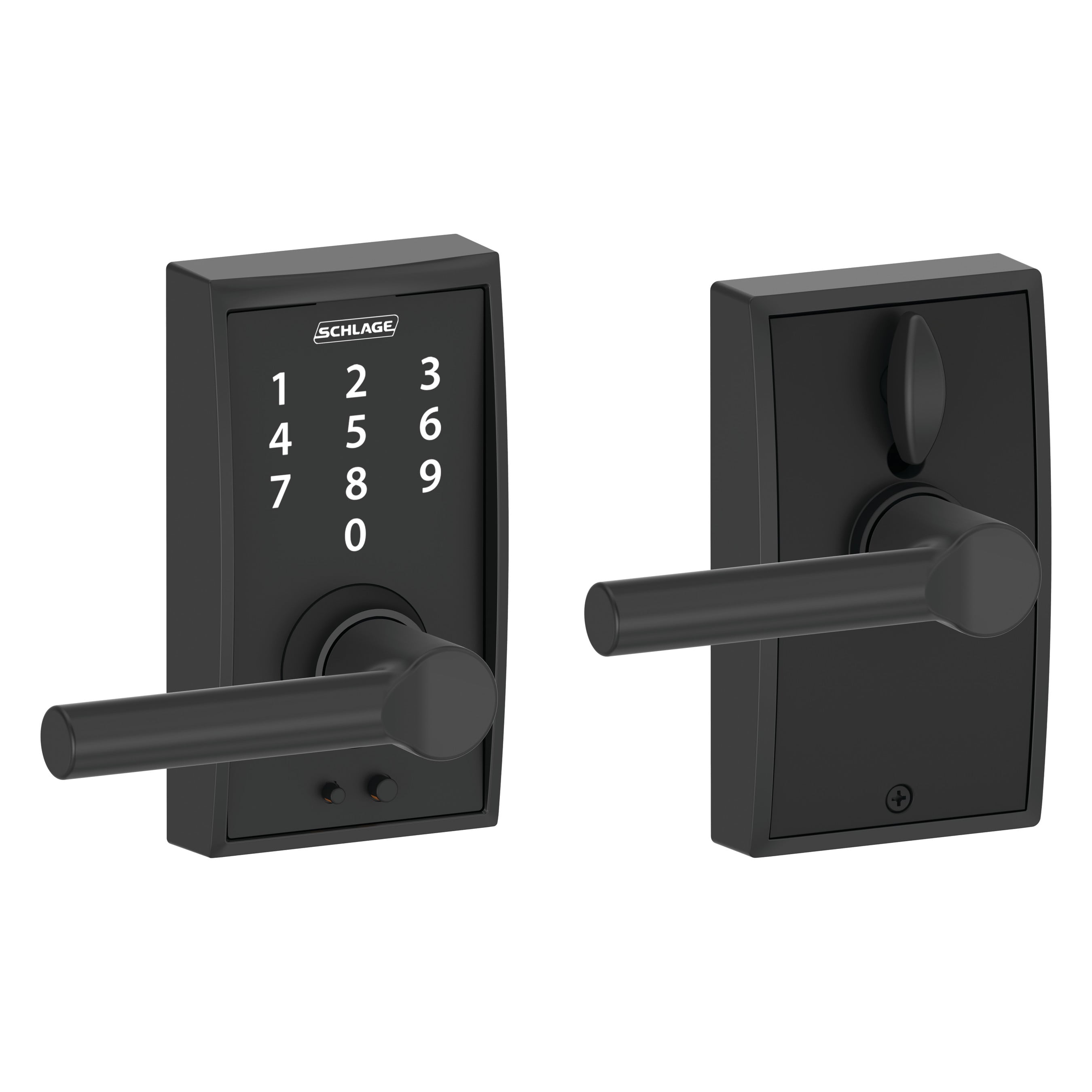Schlage FE695 CEN 622 BRW Touch Century-Broadway Matte Black Electronic Handle Touchscreen Keypad