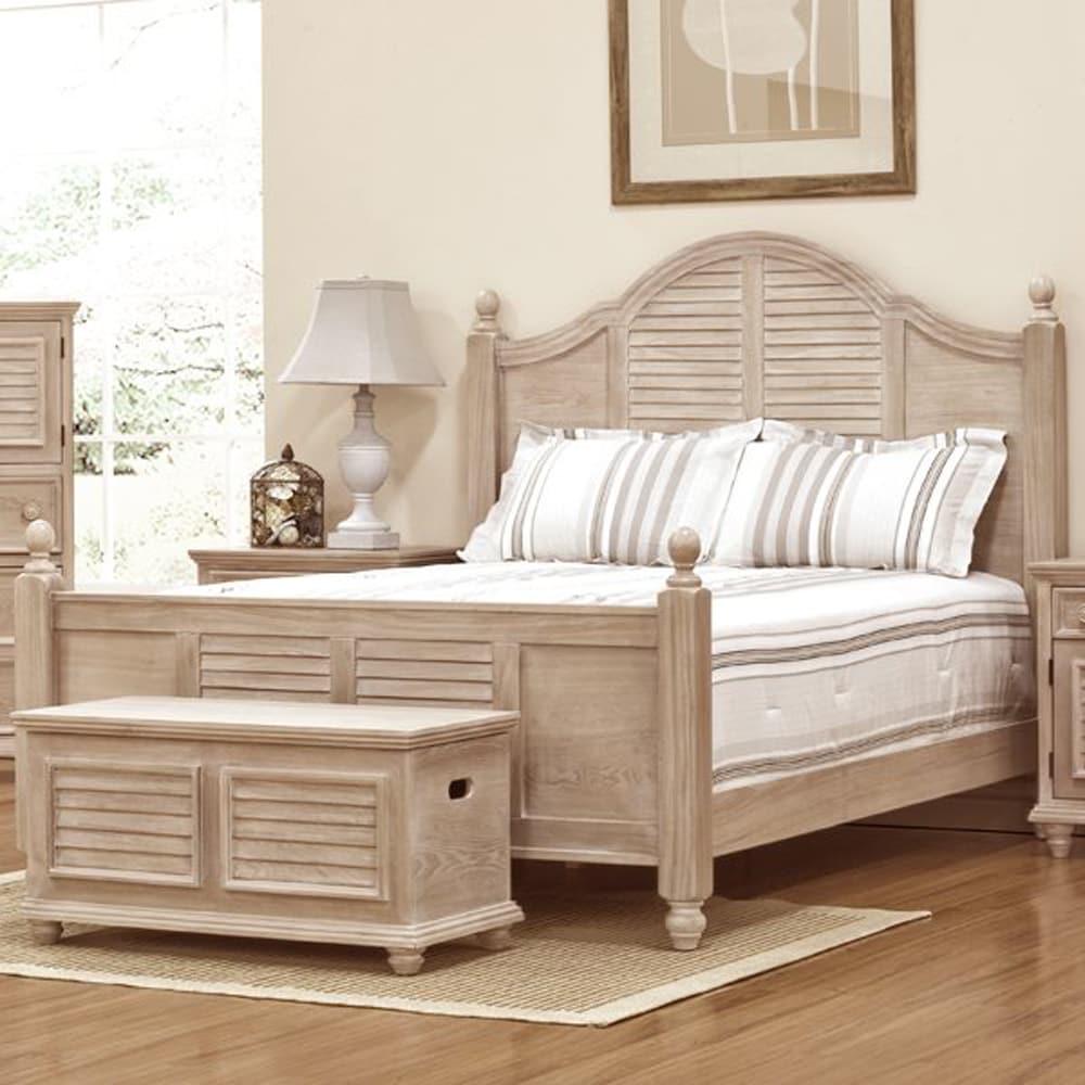  CM-BED03E-DR Cape May Light Wood King Wood Panel Bed