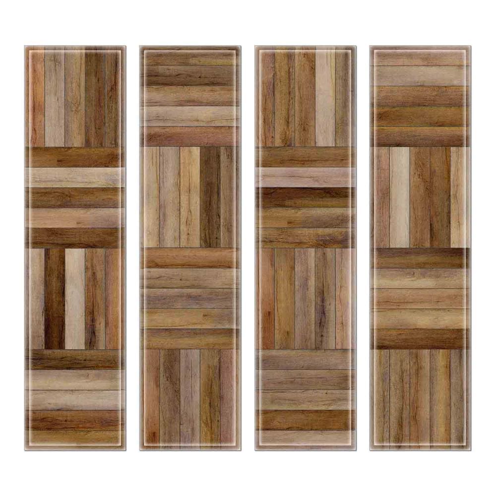 Instant Mosaic 8370102 Upscale Designs 32-Pack Multicolor 3-in x 12-in Glossy Glass Random Wall Tile