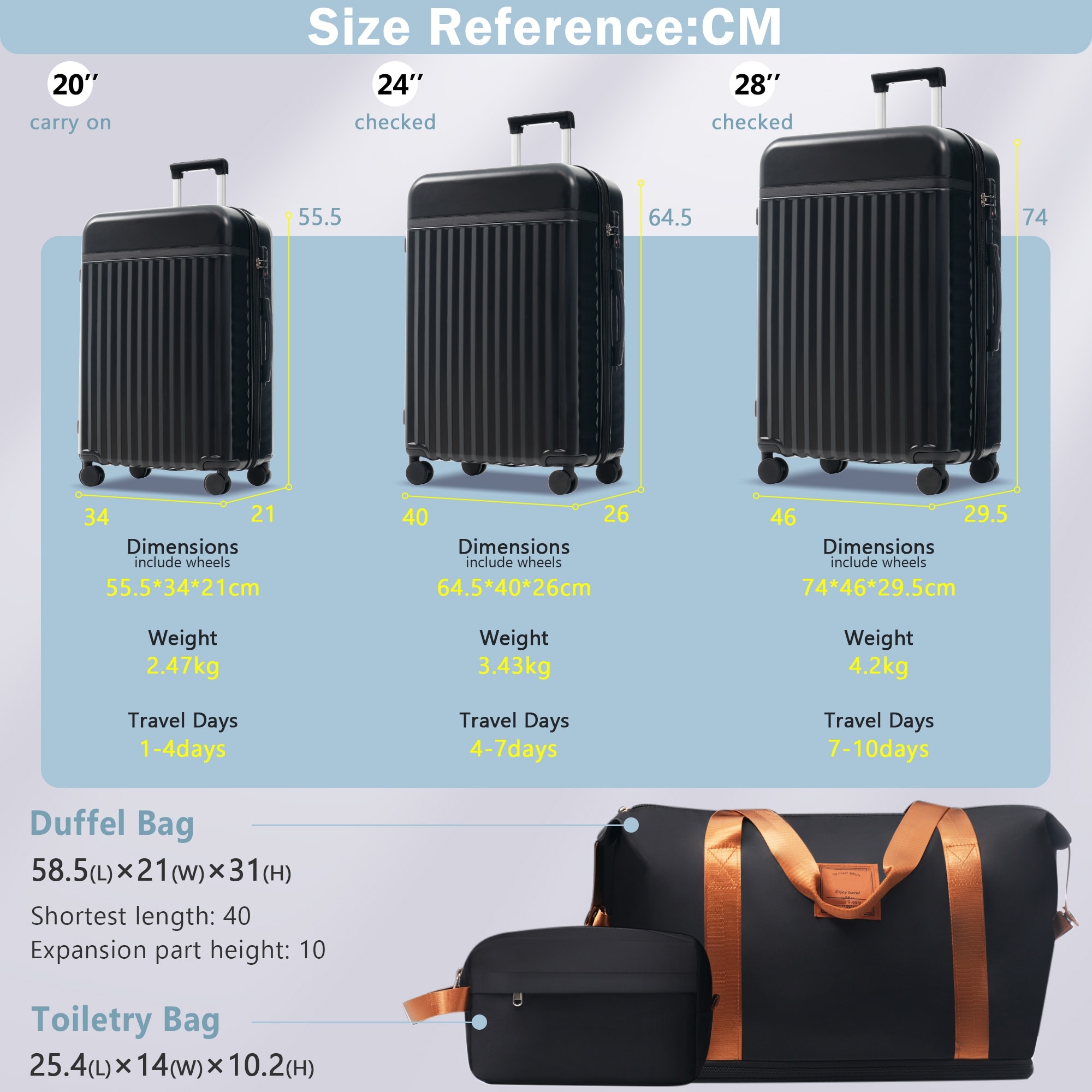 Boyel Living BL-SL2611B Luggage-And-Luggage-Sets - View #5
