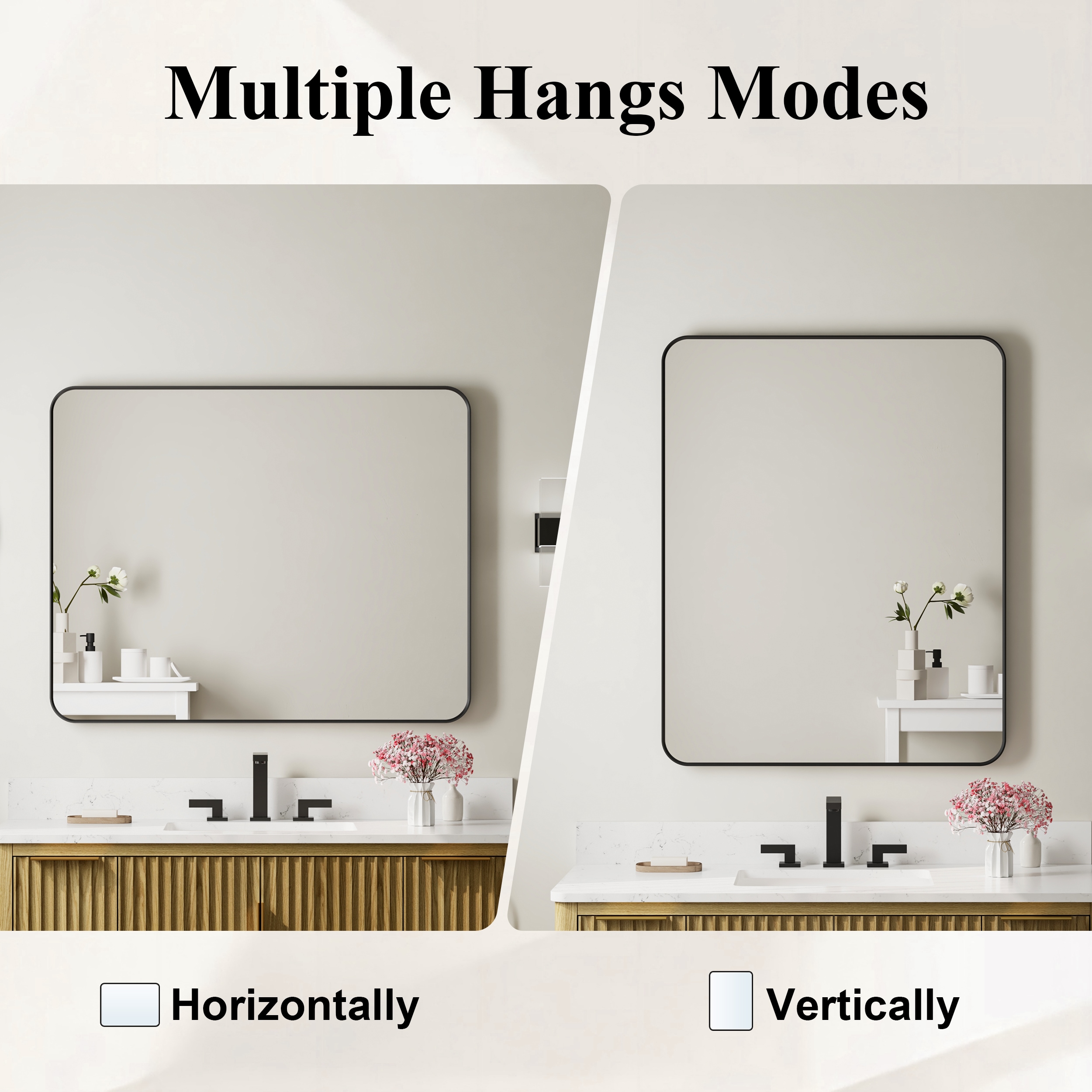 WELLFOR EX-4024DHC Framed-Bath-Mirrors - View #9