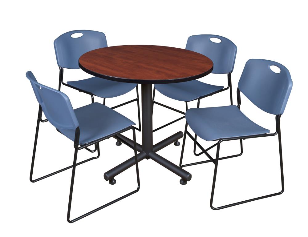 Regency TKB42RNDCH44BE Breakroom Red 4-Person Training Table (42-in W x 29-in H)