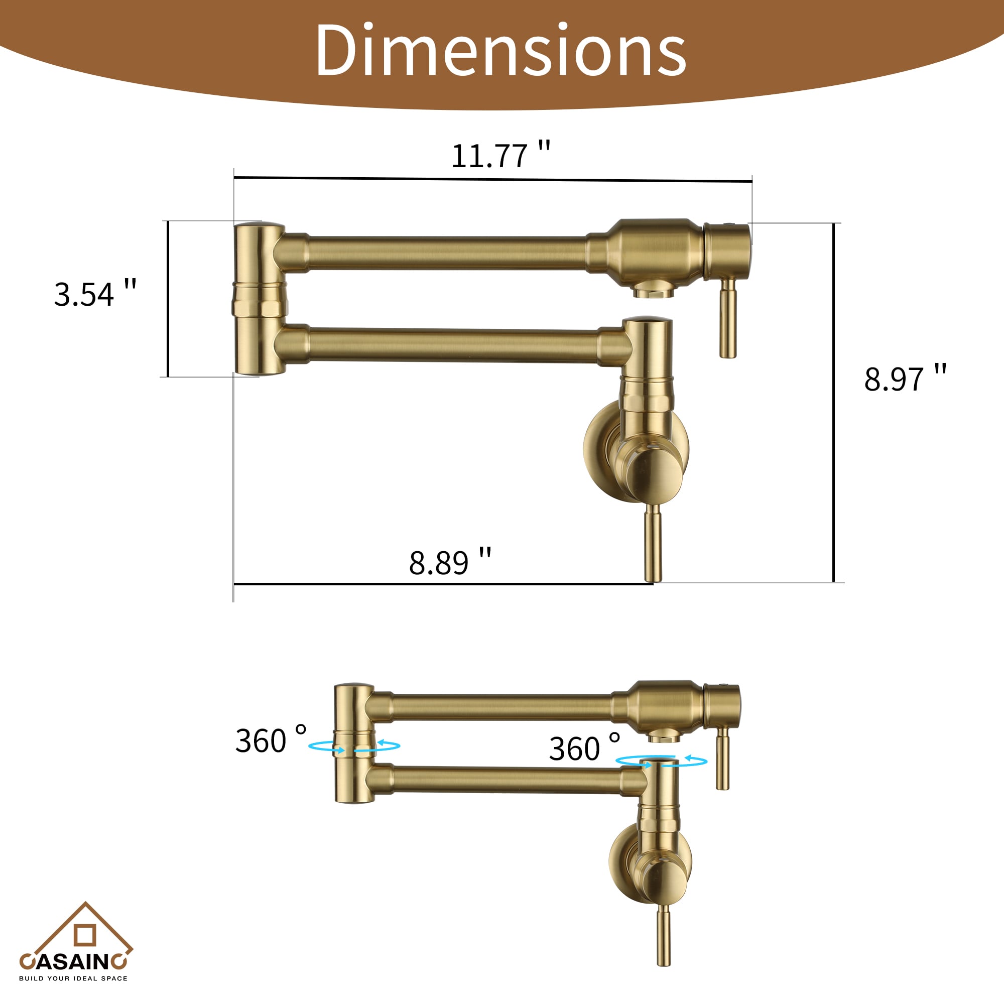 CASAINC KCLT0059-BG Kitchen-Faucets - View #4