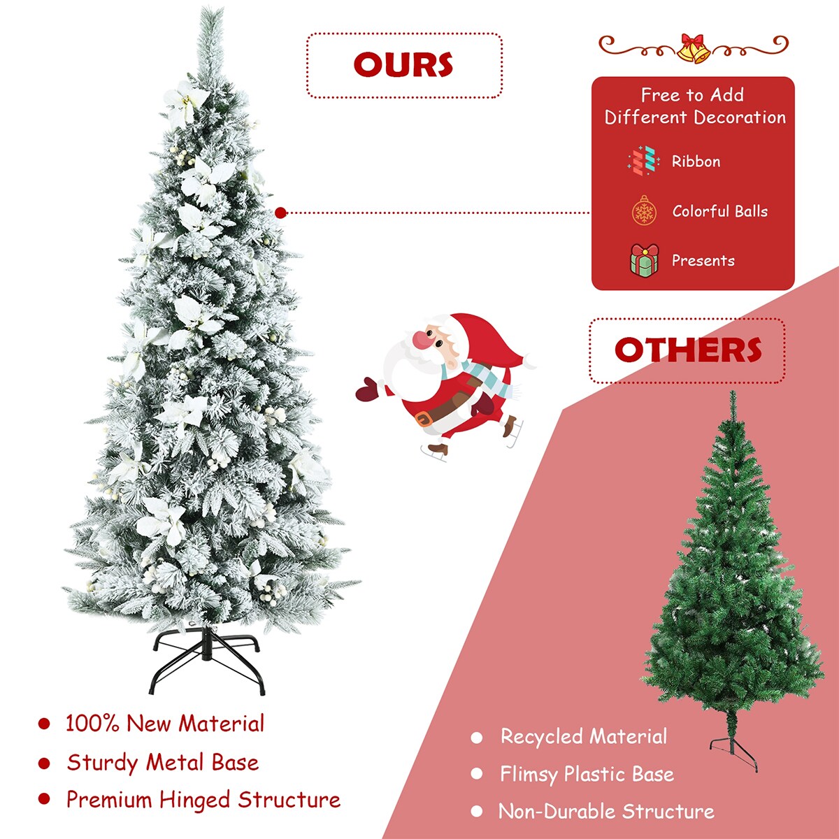 WELLFOR CM-HWY-22106BK Artificial-Christmas-Trees - View #8