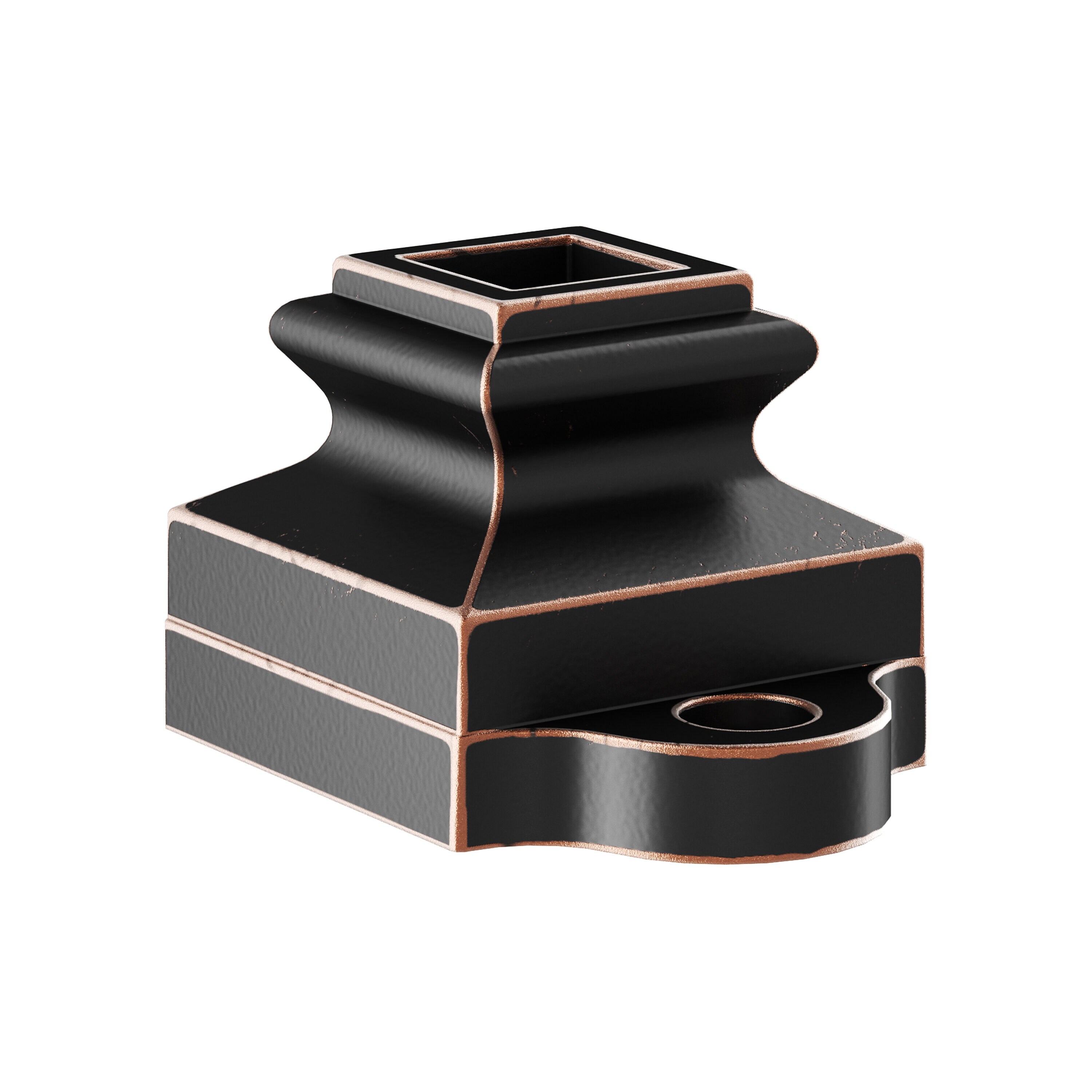 Crown Heritage 4983817RC 1.0625-in x 2.6875-in Rubbed Copper Steel Stair Baluster Shoe
