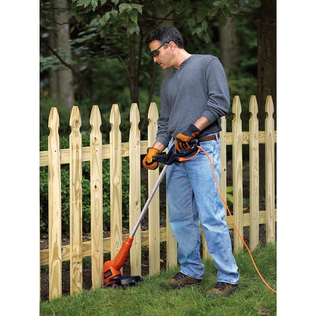 BLACK+DECKER 13-in Straight Shaft Corded Electric String Trimmer in the String  Trimmers department at