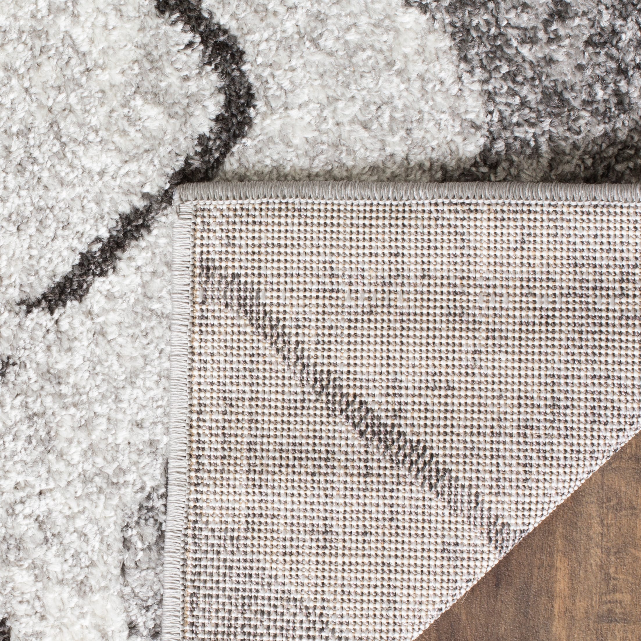 Reversible Hand-Knotted Chic Gray Synthetic Rug 4' x 6'