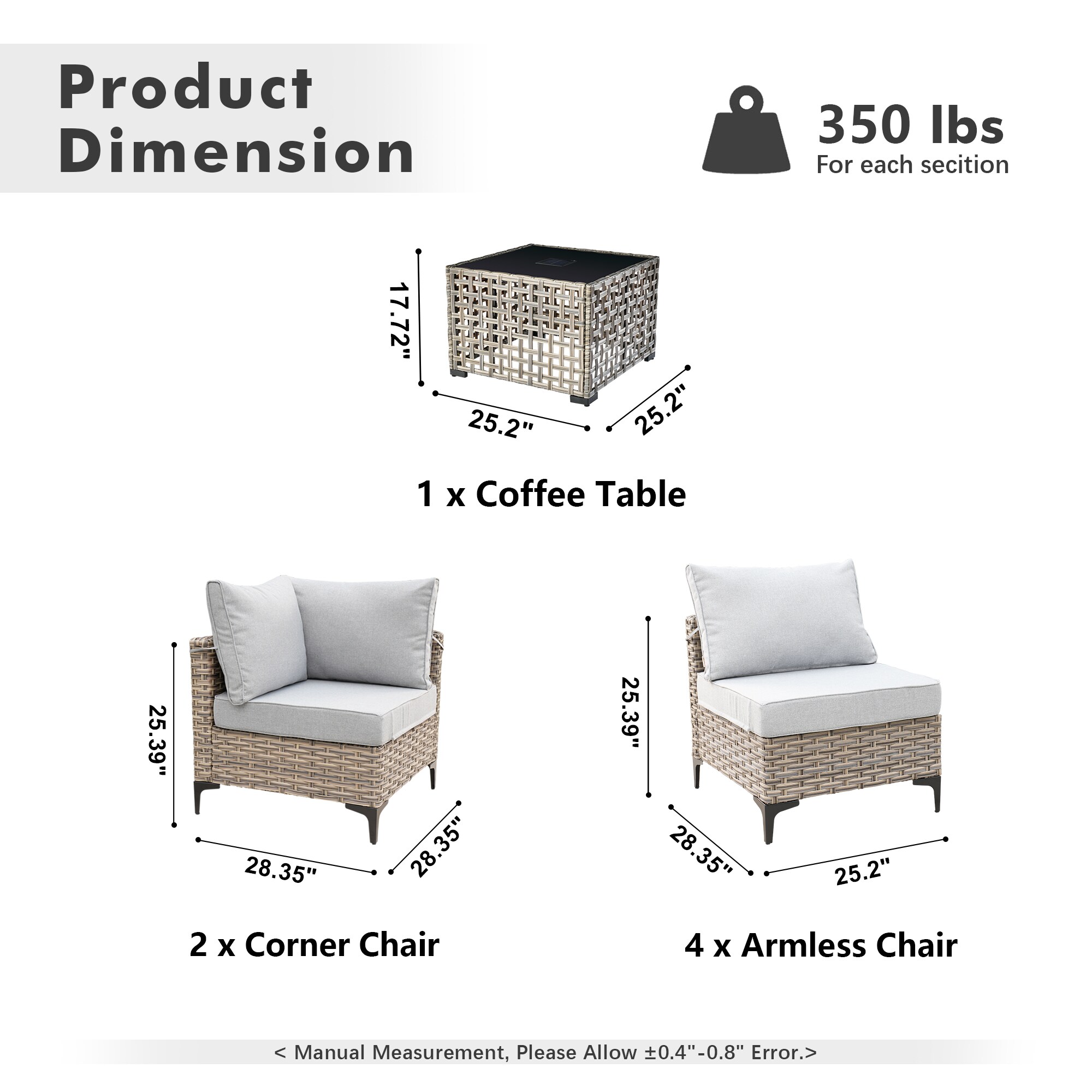 ALTRIGUS 6L-SKT407-AL Patio-Conversation-Sets - View #3