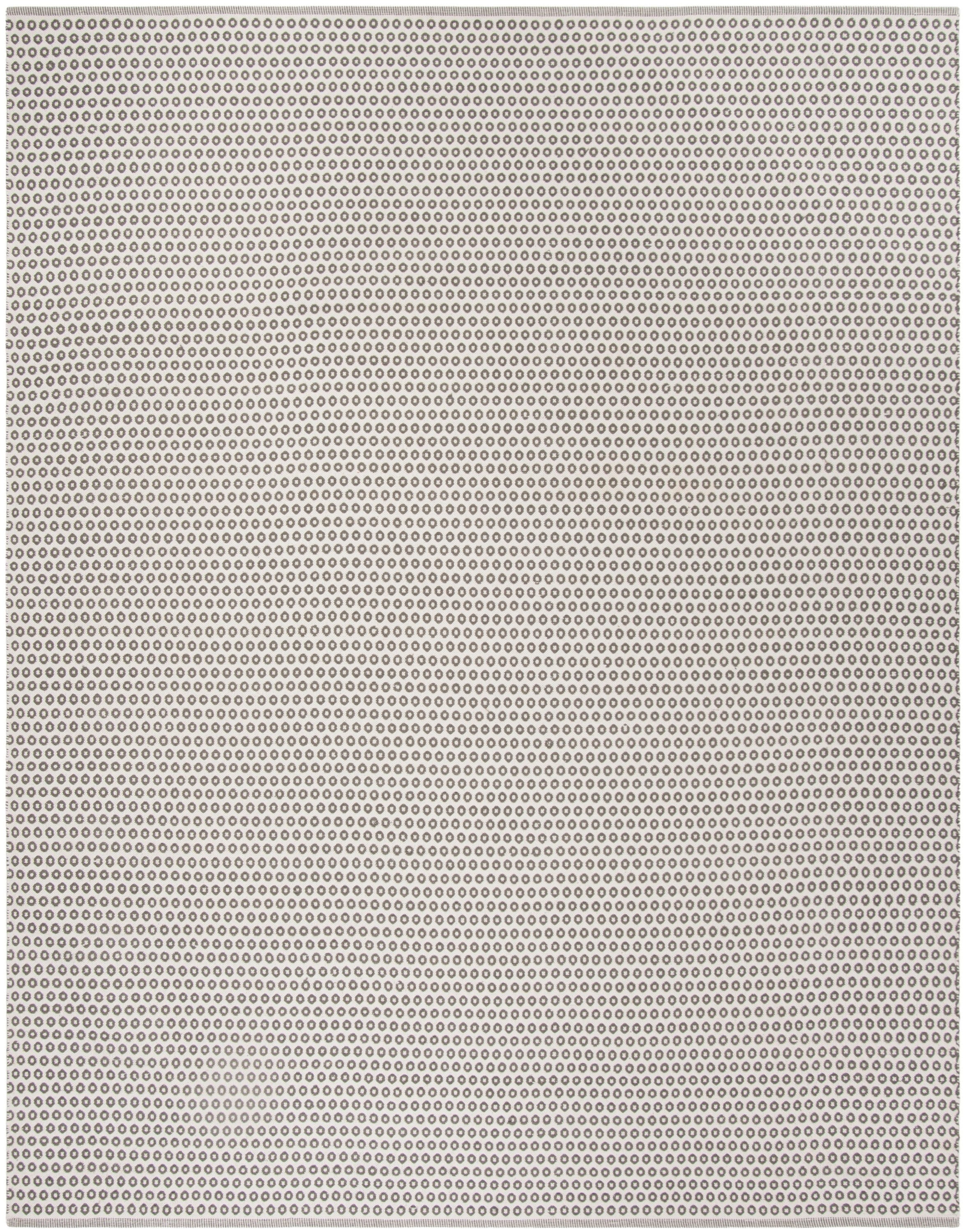 Coastal Charm Grey/Ivory 8' x 10' Handwoven Wool-Cotton Rug