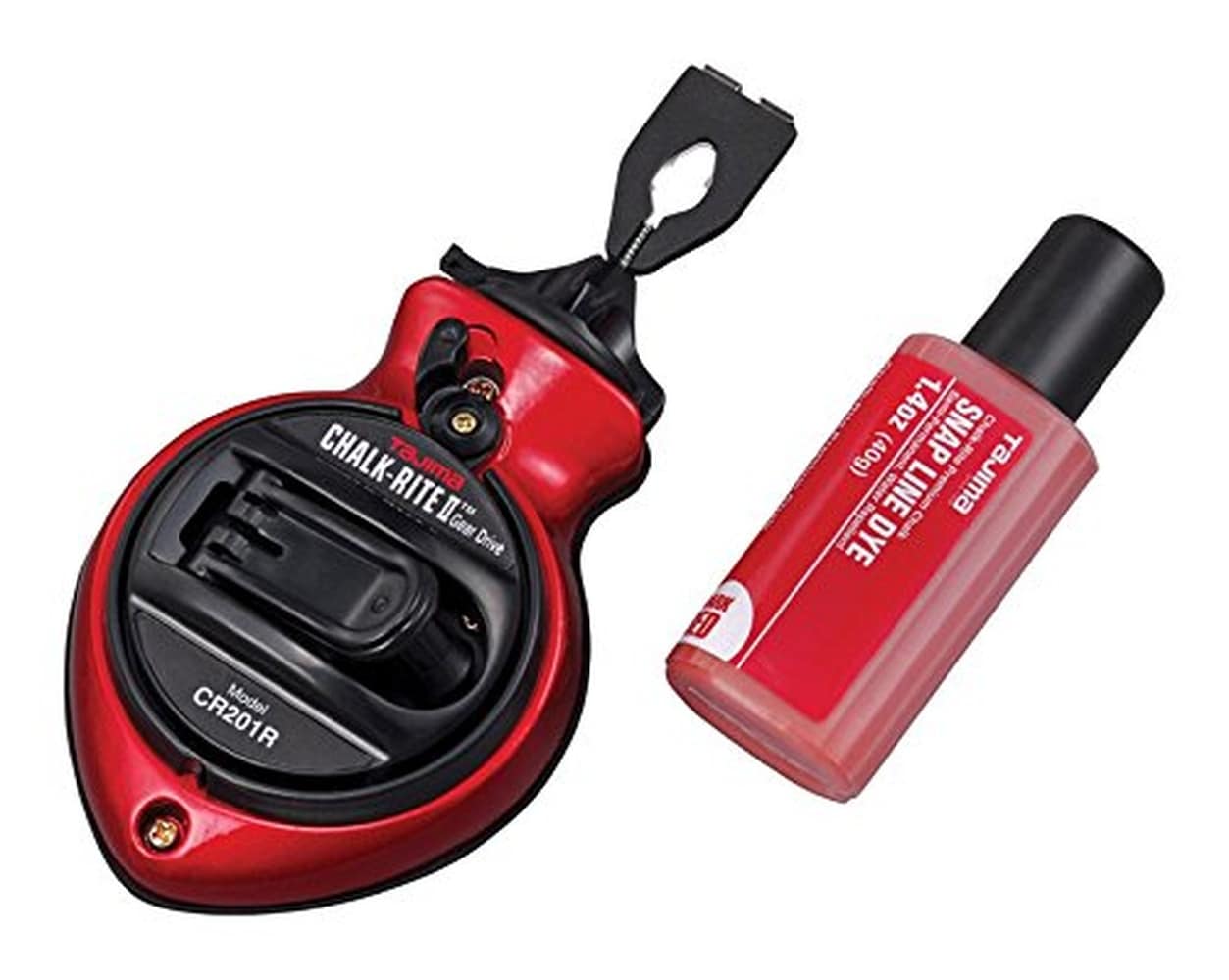 Tajima CR201R-PR 100 ft x 1 mm Contractor-Grade Chalk Reel Red #CR201R-PR