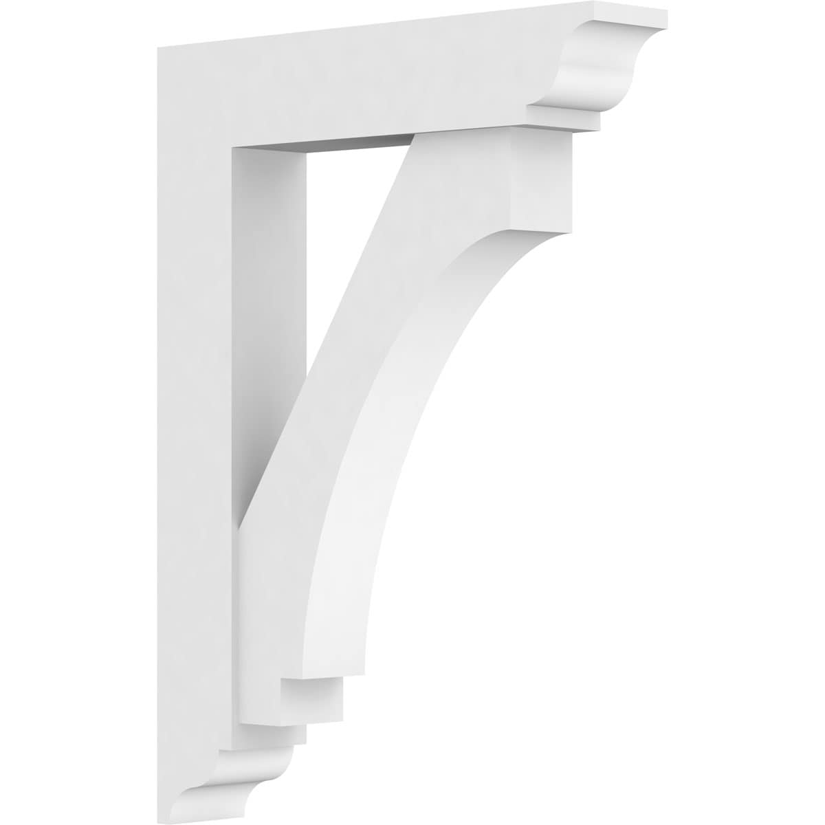 Ekena Millwork BKTP03X16X22IMP01 Standard Imperial 3-in x 16-in x 22-in White PVC Standard bracket