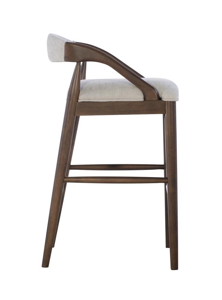 Linon Mariah Brown 31.25-in H Bar height Upholstered Bar Stool at Lowes.com