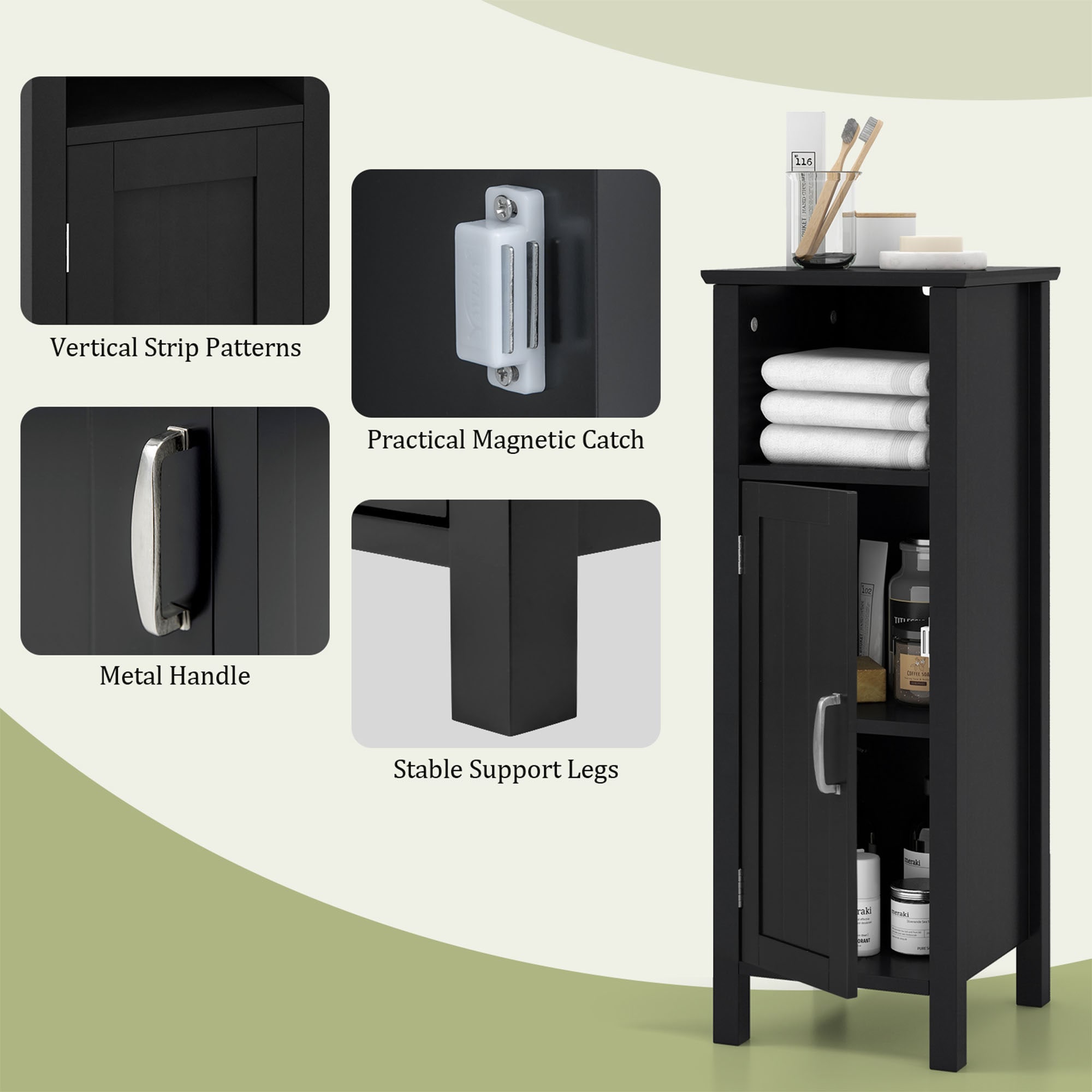 WELLFOR OUJ61186DK Linen-Cabinets - View #7