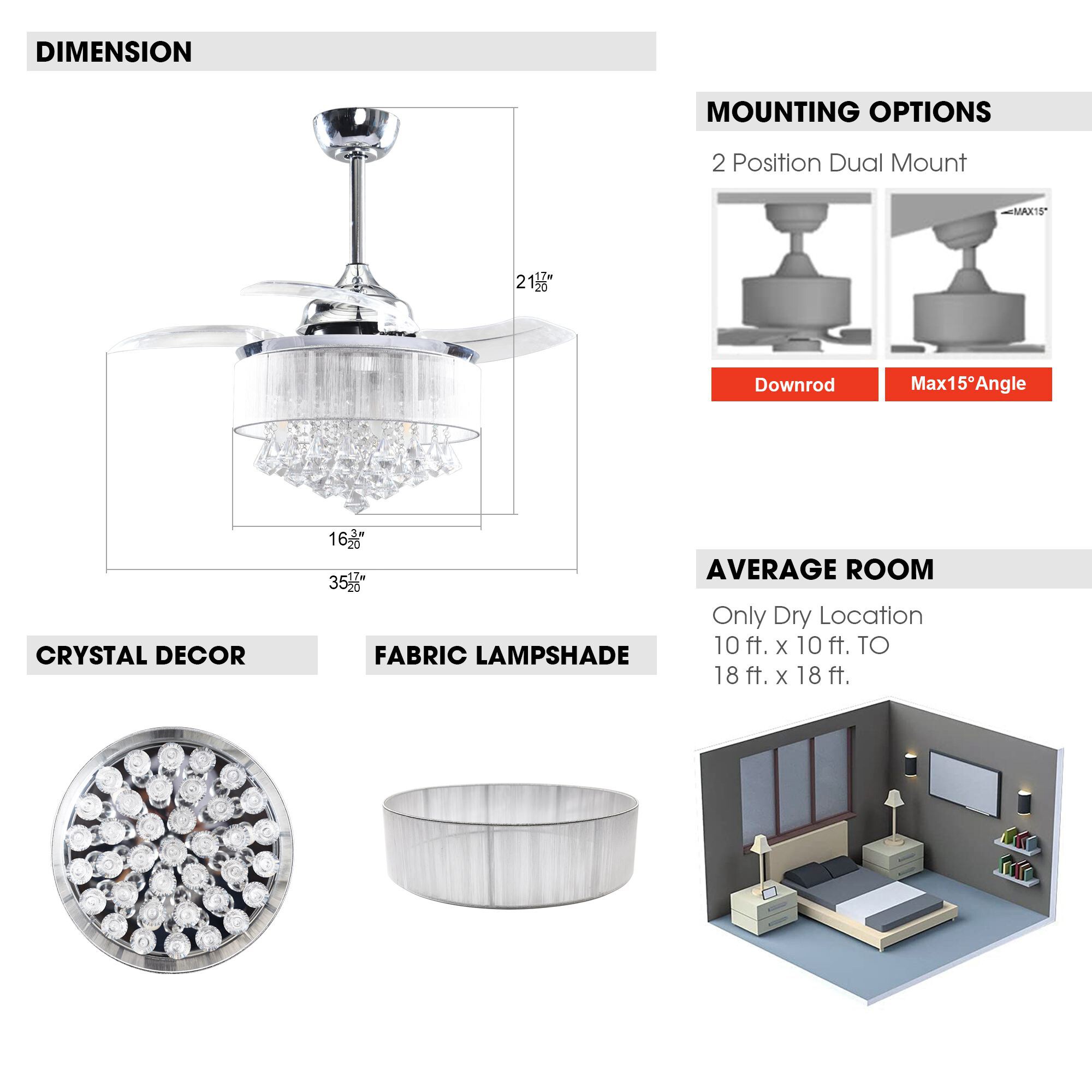 Parrot Uncle F3502110V Ceiling-Fans - View #8
