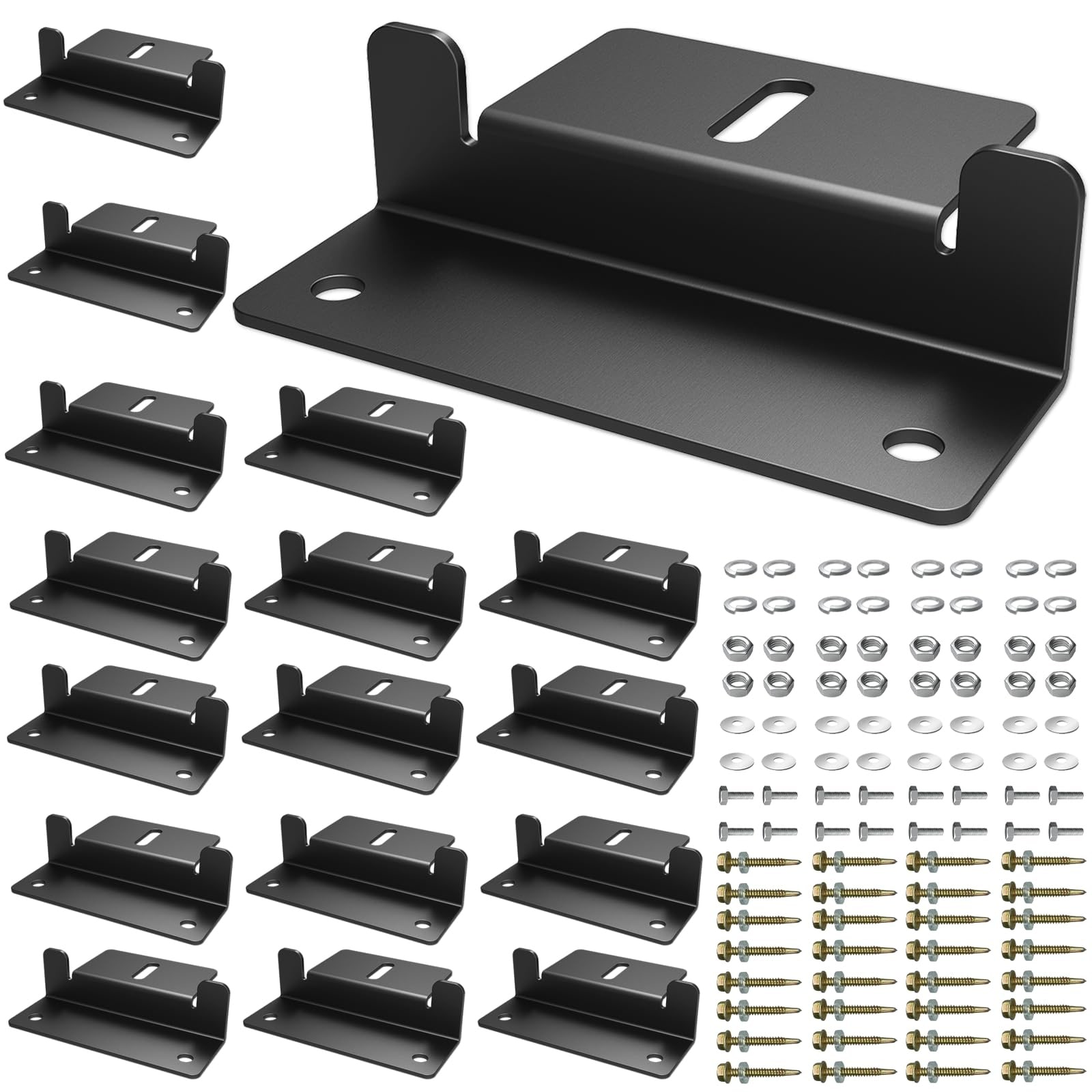 Misopily 16 Pack Solar Panel Mounting Z Brackets Lightweight Aluminum Mounts for RV Trailer Boat Camper Shed Garage Roof Easy Install #LMS0421R15
