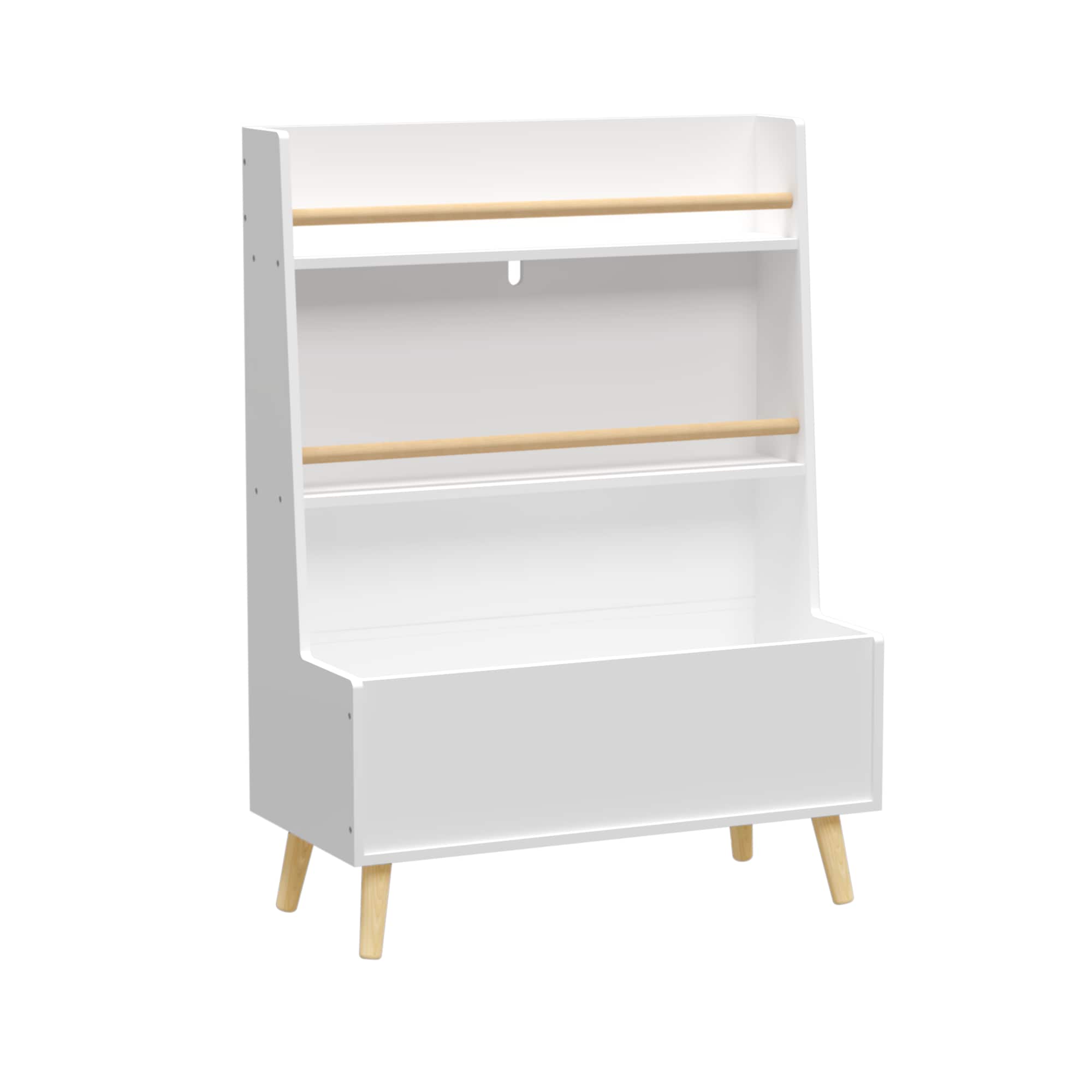 Flynama L-127562 White 1 -Compartment Kids bookcase ( 12.6-in W x 36.61-in H x 26.77-in D )