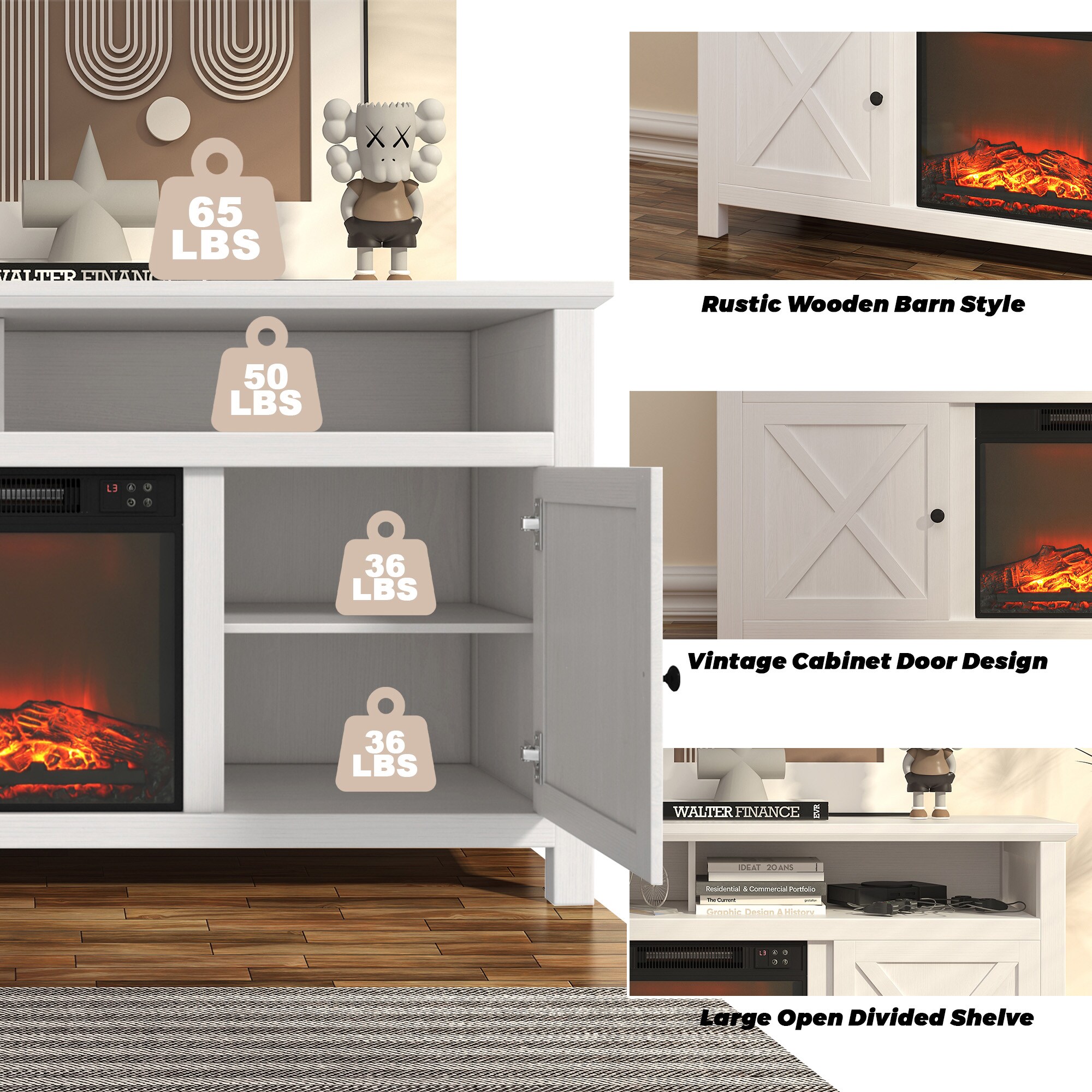 Clihome CL-SX1HA58WH Electric-Fireplaces - View #8