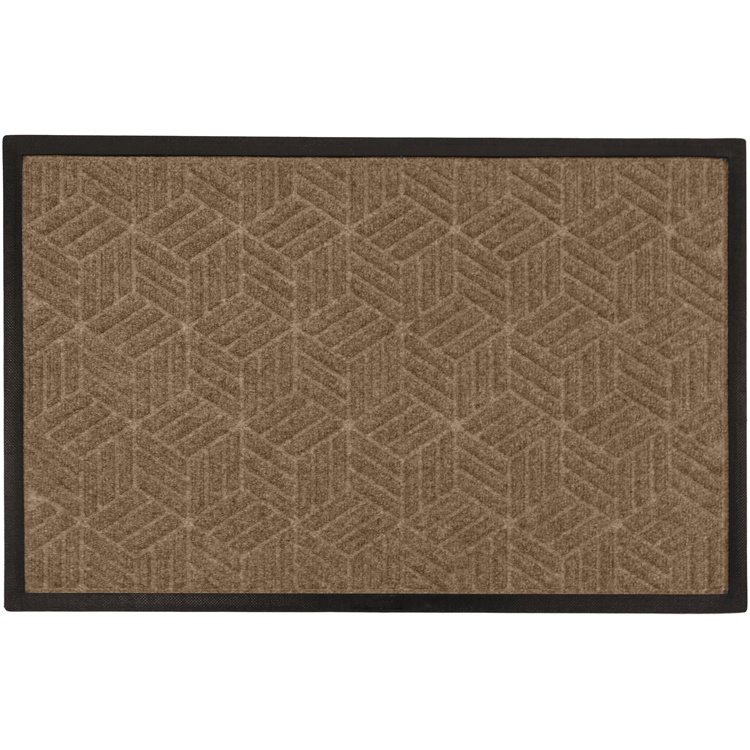 Bungalow Flooring Waterhog Flower of Life Camel 12 in. x 12 in