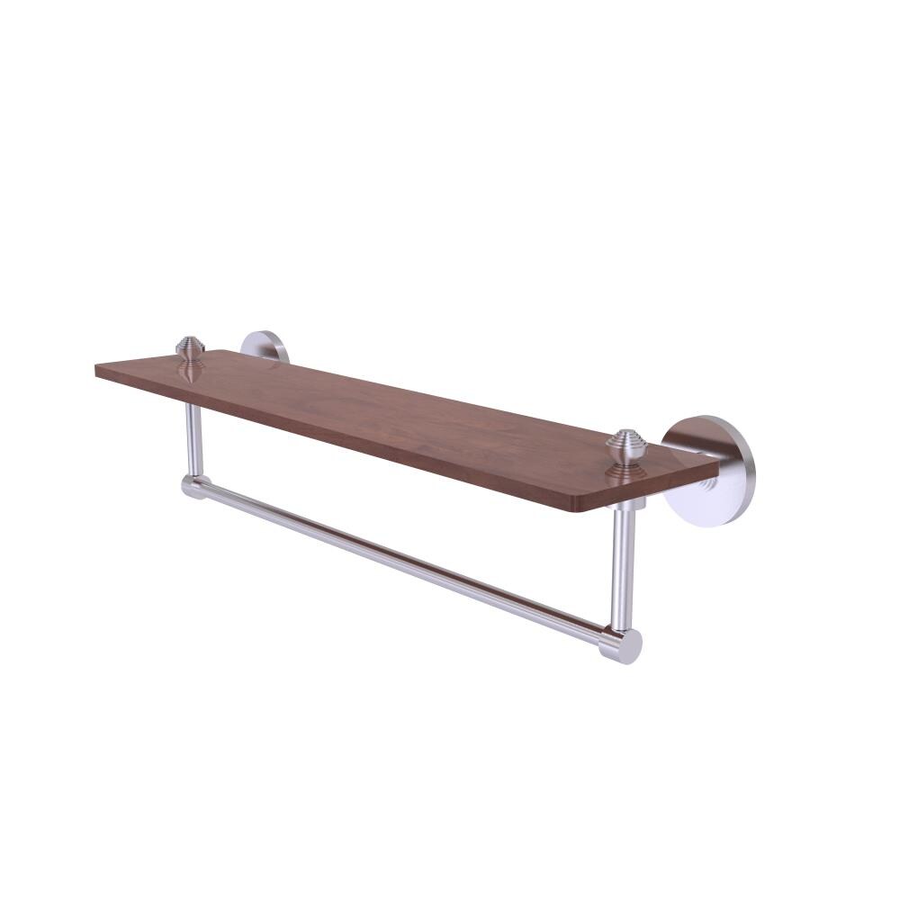 Allied Brass Southbeach Satin Chrome 1-Tier Wall Mount Bathroom Shelf ...