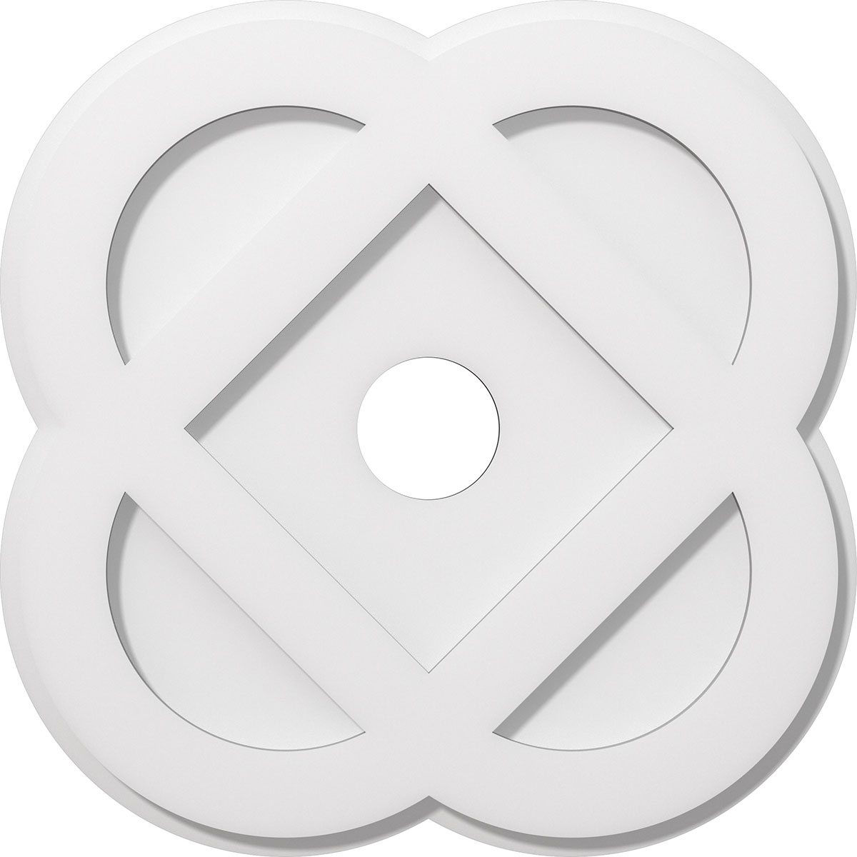 18" White PVC Contemporary Ceiling Medallion