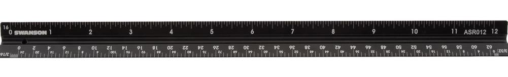 Swanson Tool Company ASR012 1-ft Metal Ruler