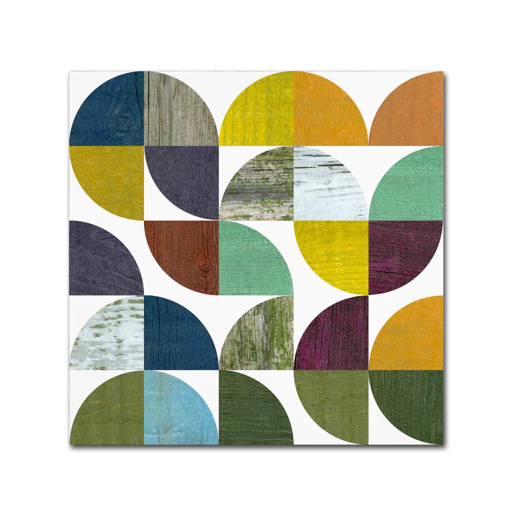 Trademark Fine Art MC0264-C1414GG Framed 14-in H x 14-in W Abstract Print on Canvas