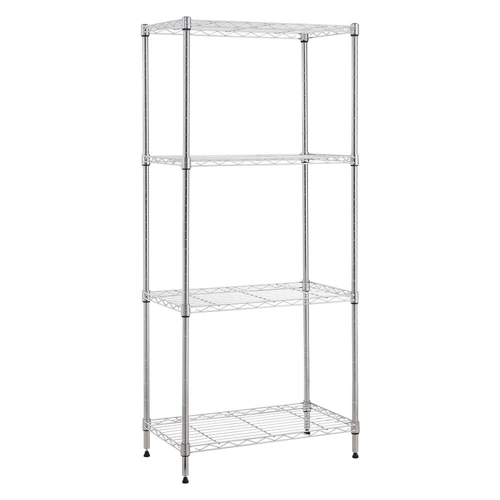 MZG 13.5-in D x 23.5-in W x 53.5-in H 4-Tier Steel Utility Shelving ...