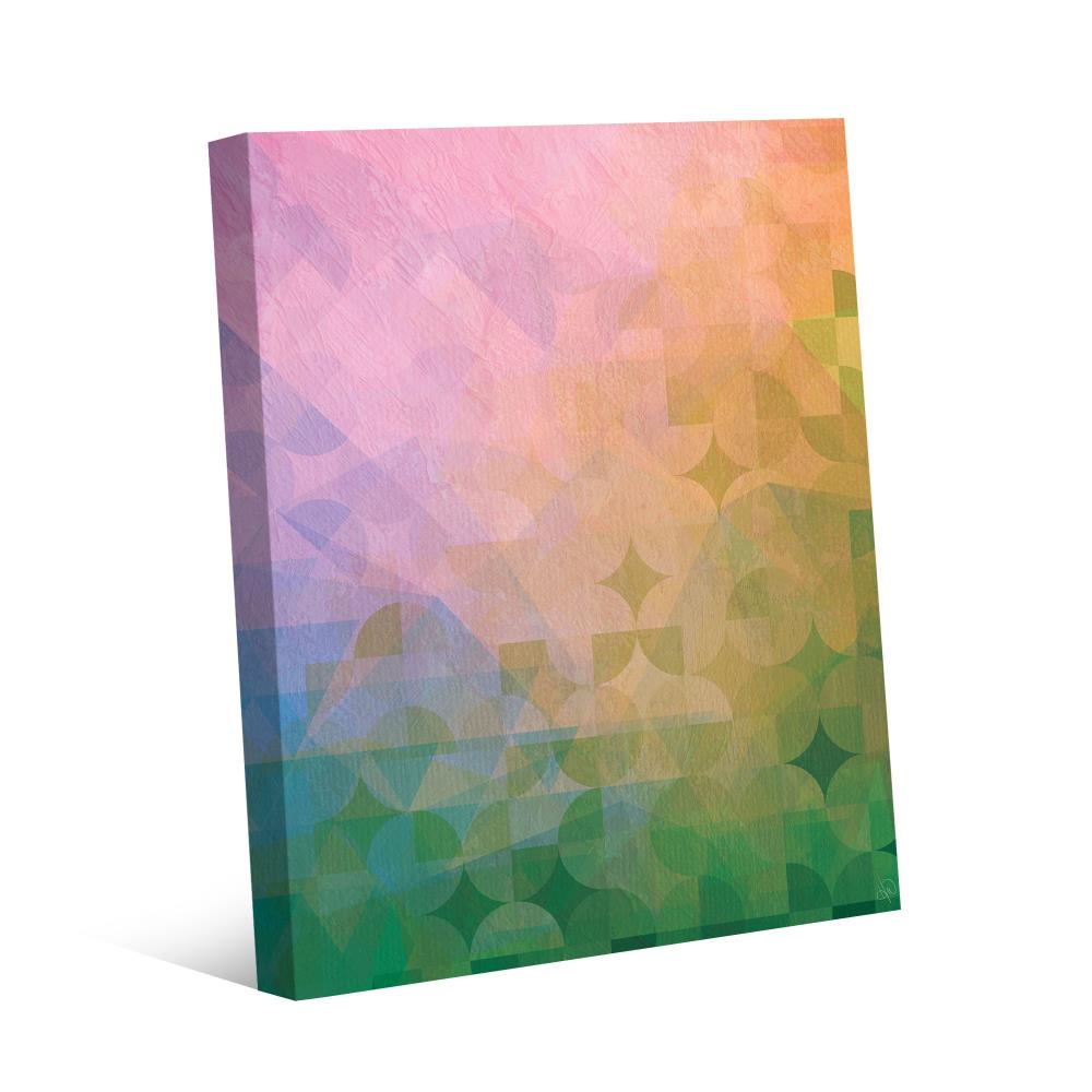 Creative Gallery ABS011969CAN16X20TX Circular Cerise Sunset Frameless 20-in H x 16-in W Abstract Canvas Print