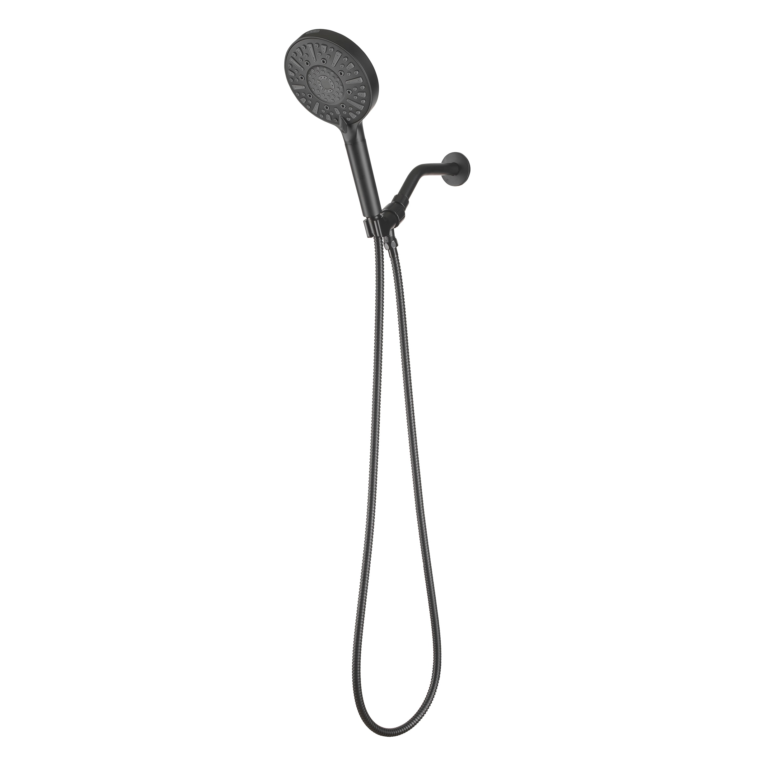 allen + roth FIL-0918-ARMB Kensley 9 -Spray Matte Black 4-in Round Filtered Handheld Shower Head 1.8 GPM