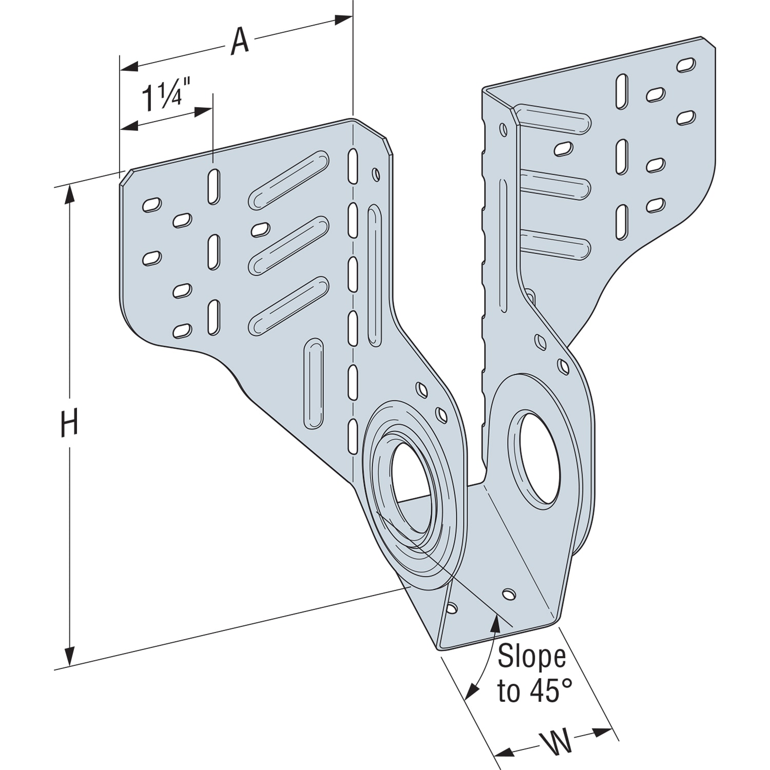 Simpson Strong-Tie Joist Hanger 9.13 H x 1.56 W 18 Ga. Steel LSSR210Z