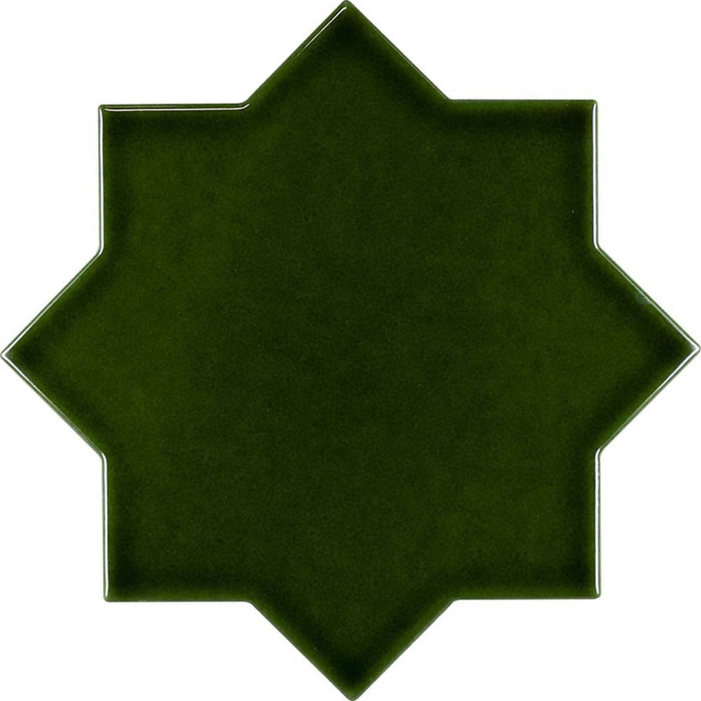 Siena 5.35'' Dark Green Glossy Ceramic Star Tile