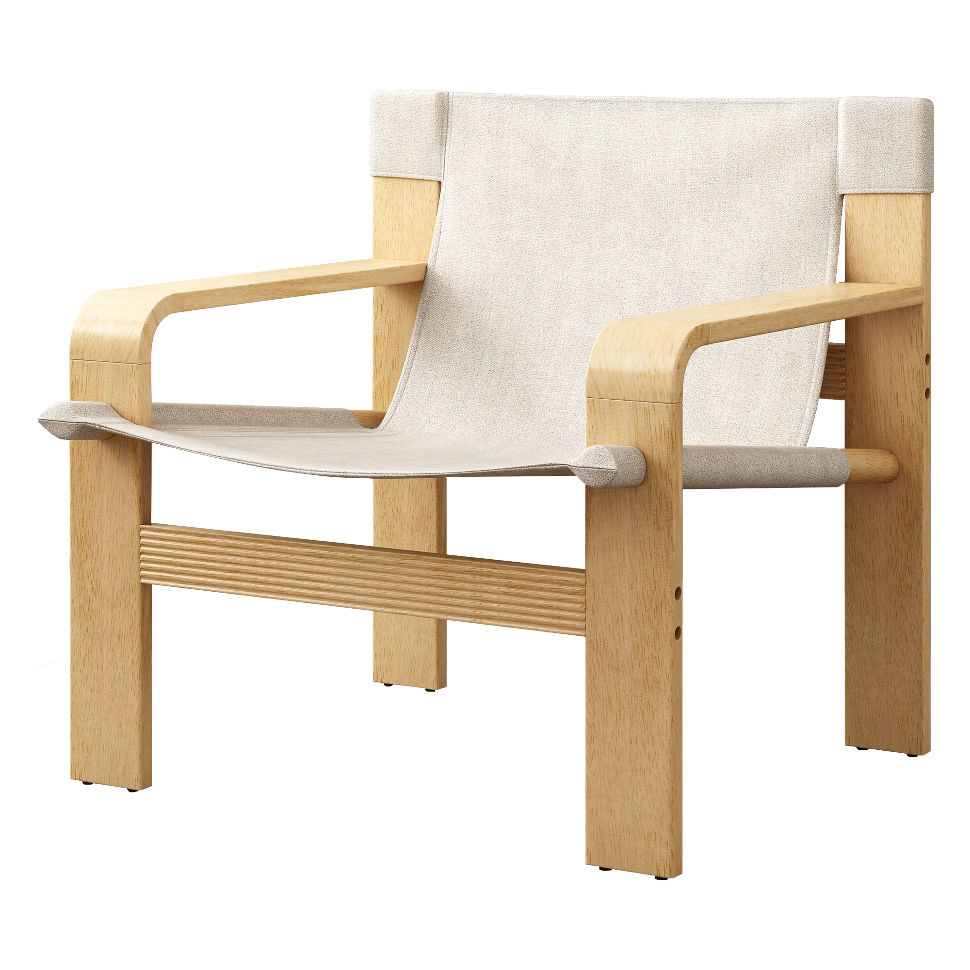 Sumyeg WF-HFSN-809PINK Detachable and washable Oak Accent Chair 25.25-in W Modern White Linen Accent Armchair