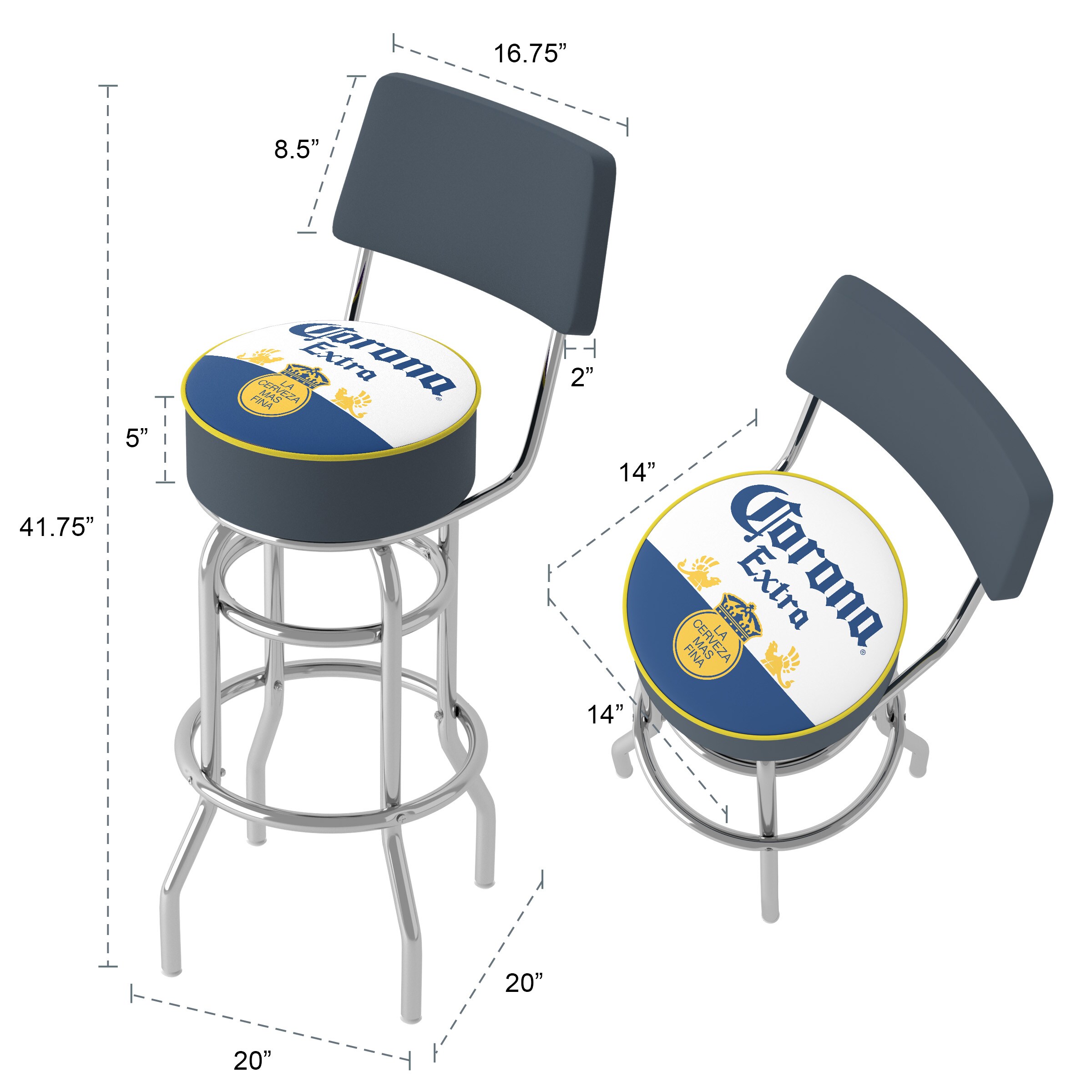 Trademark Gameroom CRN1100-LBL stools - View #6