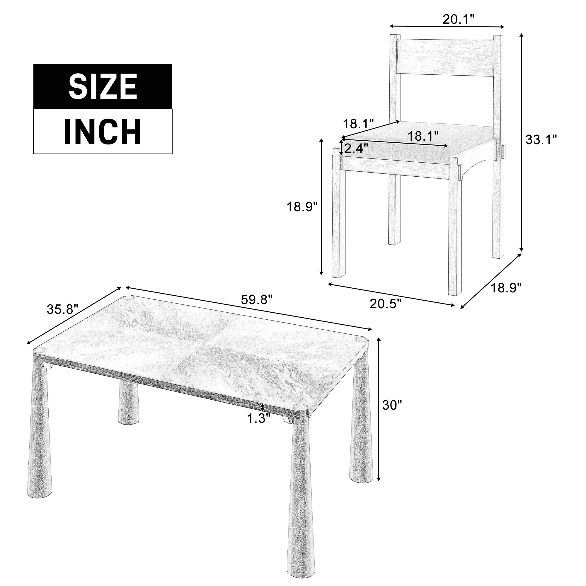 ModernLuxe L3P-ST000142AAP Dining-Sets - View #2