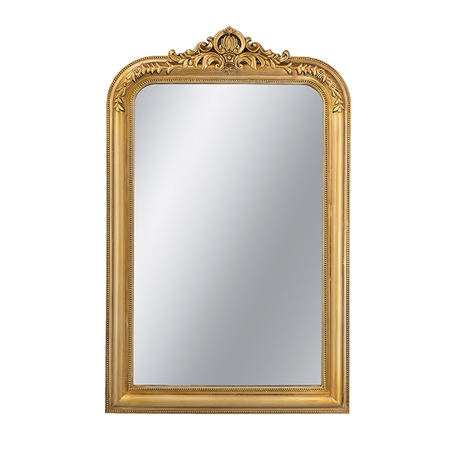 CESICIA 23.5-in W x 36-in H Arch Gold Framed Wall Mirror
