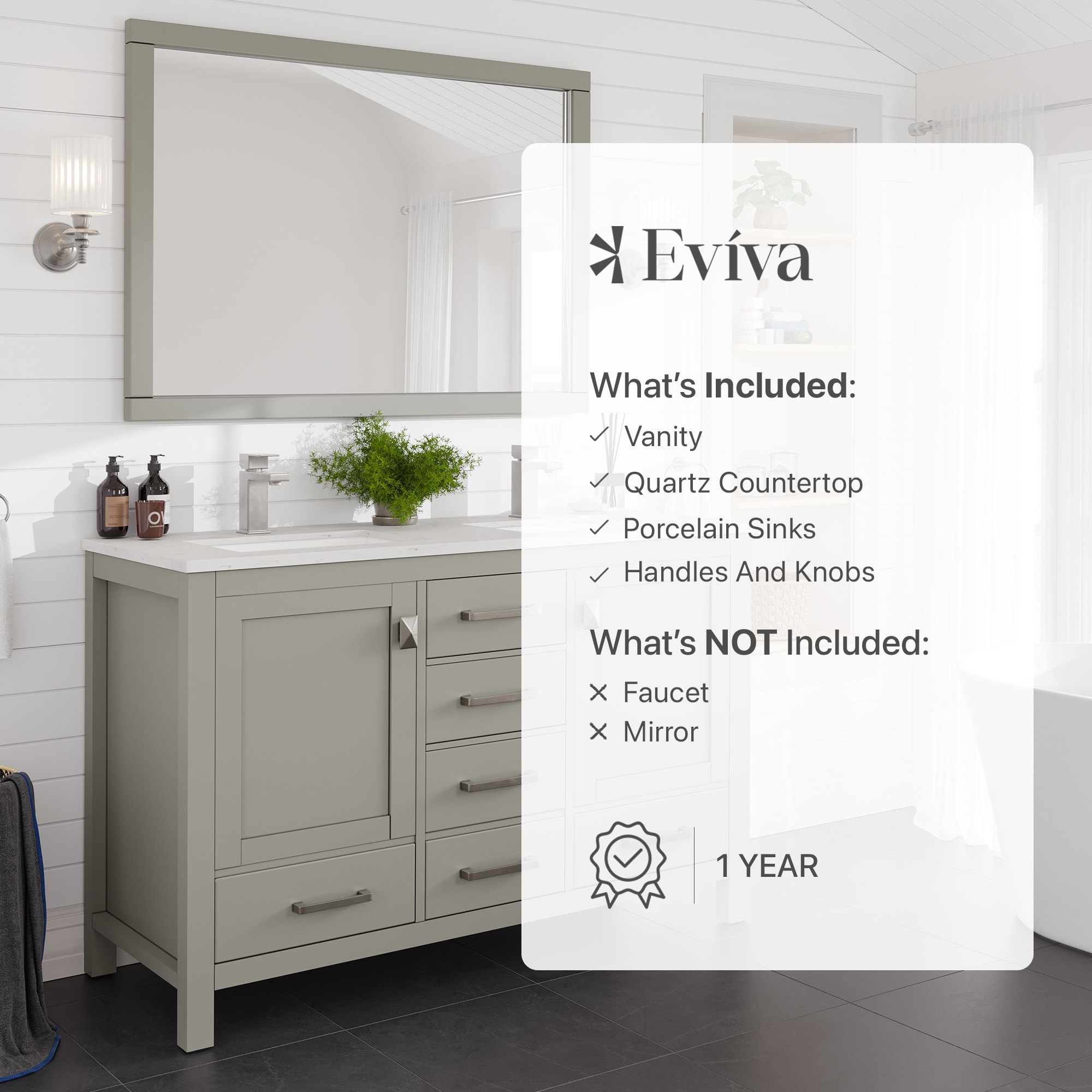 Eviva TVN414-54X18GR-DS-Q Bath-Vanity-Combo - View #7