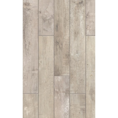 Style Selections Sahalee Natural 8-in x 48-in Glazed Porcelain Wood Look  Floor and Wall Tile in the Tile department at Lowes.com