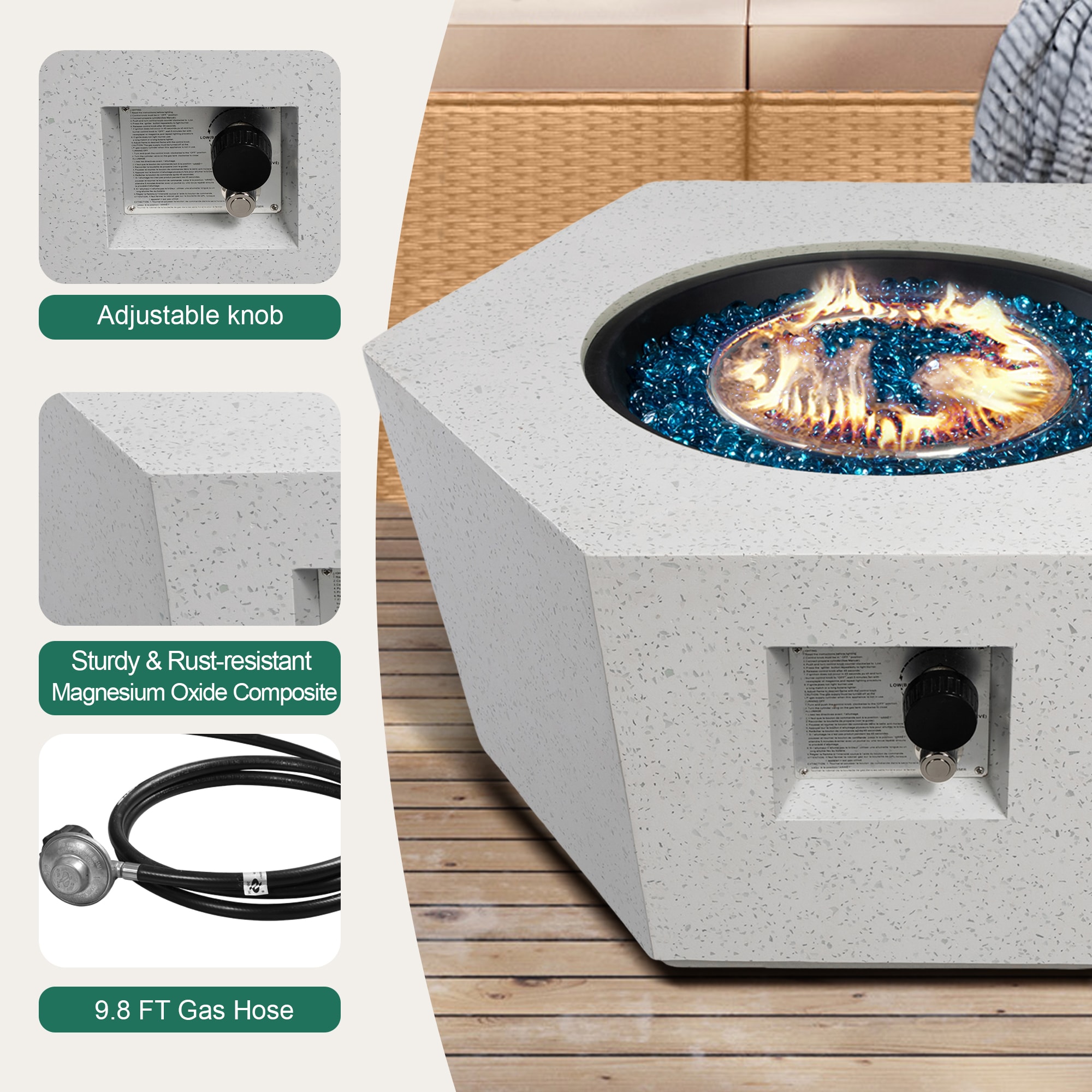 UPHA TBBE-AB28SMB-BEIGE Patio-Conversation-Sets - View #6
