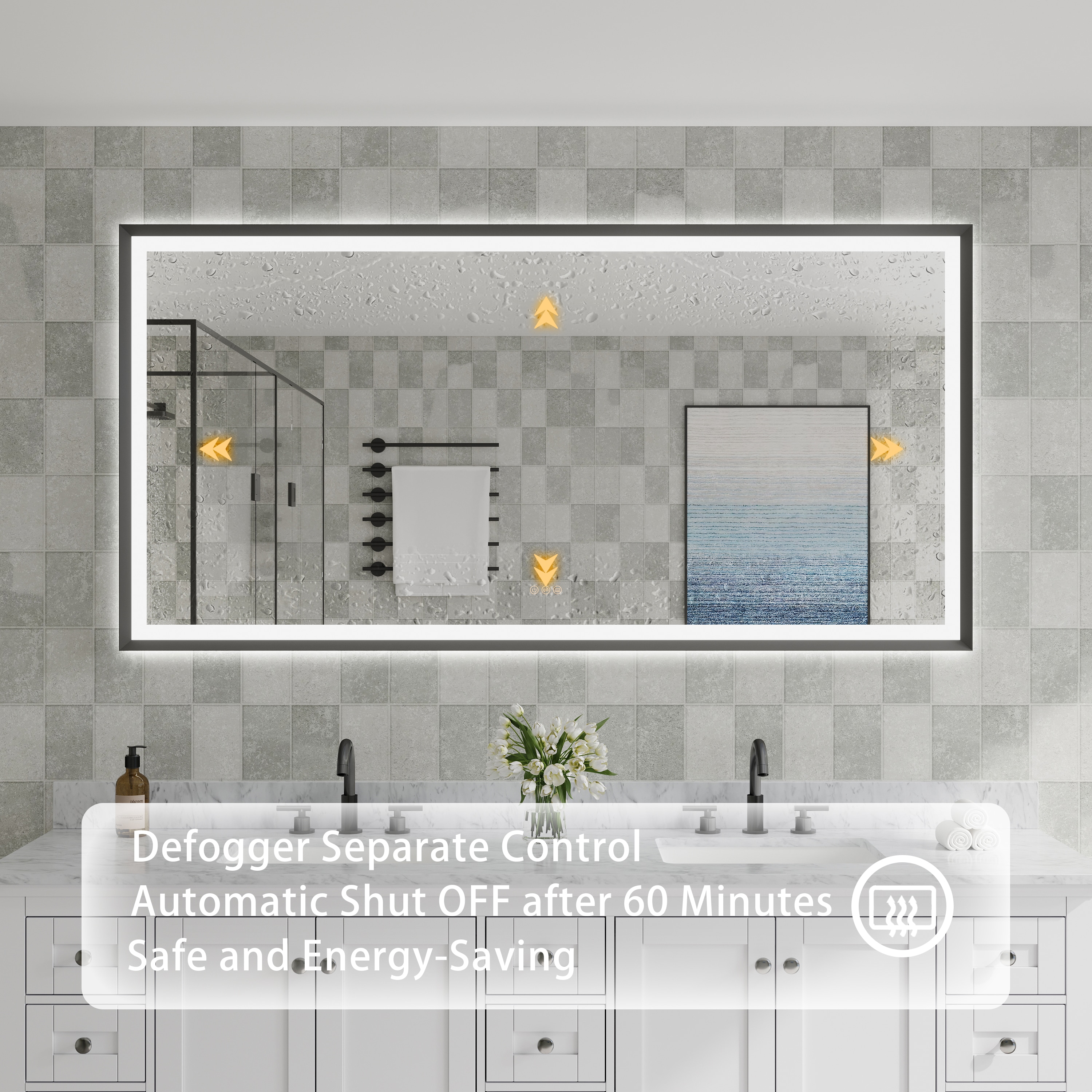 CALVON CLW67236MB Framed-Bath-Mirrors - View #5