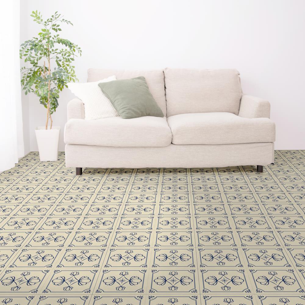 Perfection Floor Tile Azulejo/Satin 0.05-mil x 20-in W x 20-in L Water Resistant Interlocking Luxury Vinyl Tile Flooring (16.7-sq ft/ Carton)