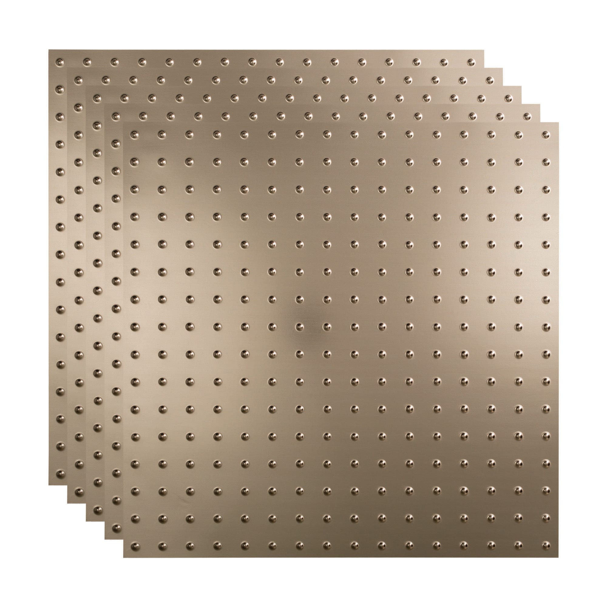 Fasade PL7229 2-ft x 2-ft Minidome Brushed Nickel PVC Drop Ceiling Tile ( 5 -Pack, 20-Sq. Feet / Case )