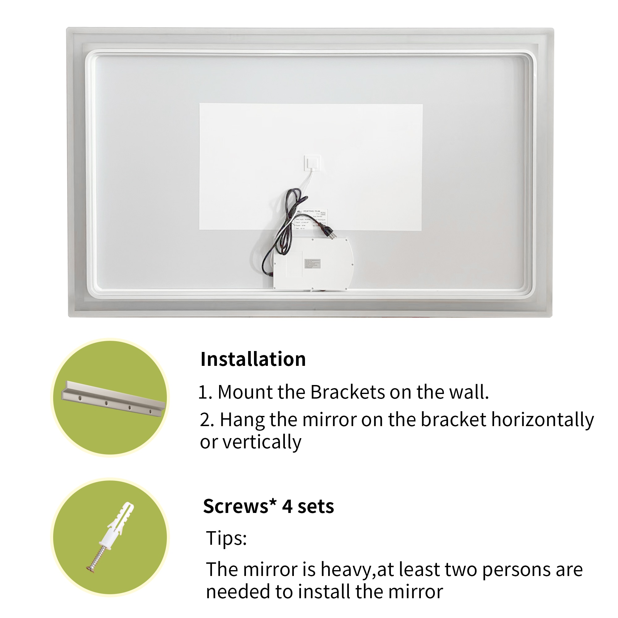 ExBrite DHBM2836BG Framed-Bath-Mirrors - View #15
