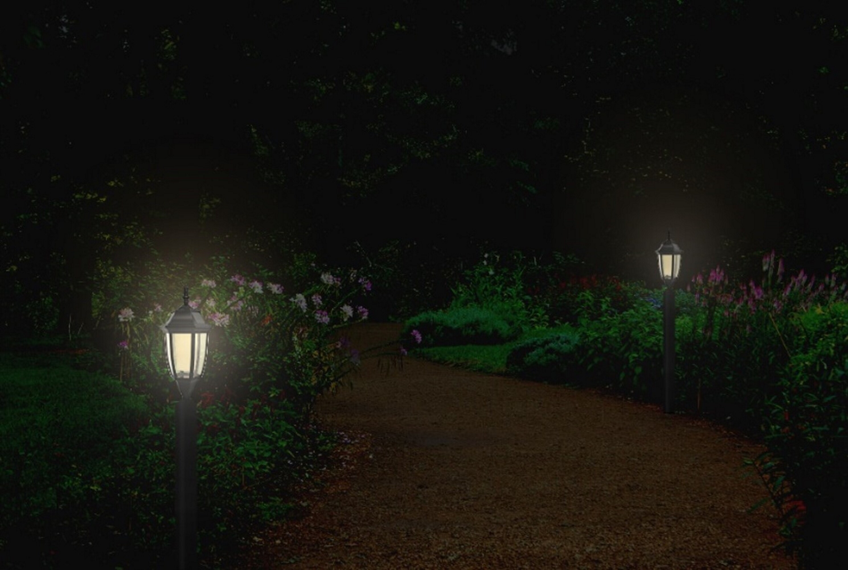 Black Solar LED Pathway Light with Amber and White Modes