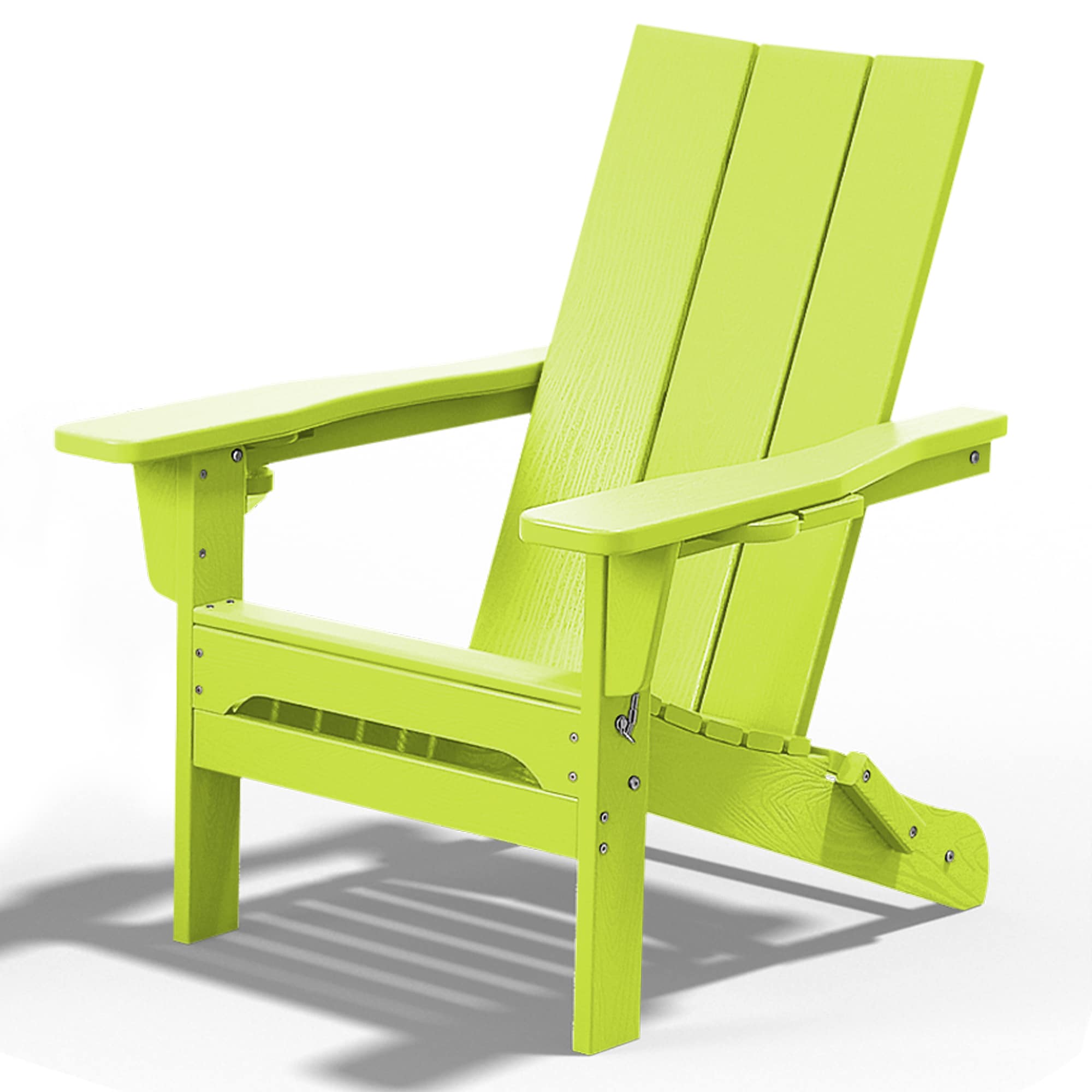 Serwall LS-BTHQ-AG HDPE Folding Outdoor Chair with Rotatable Cup Holders