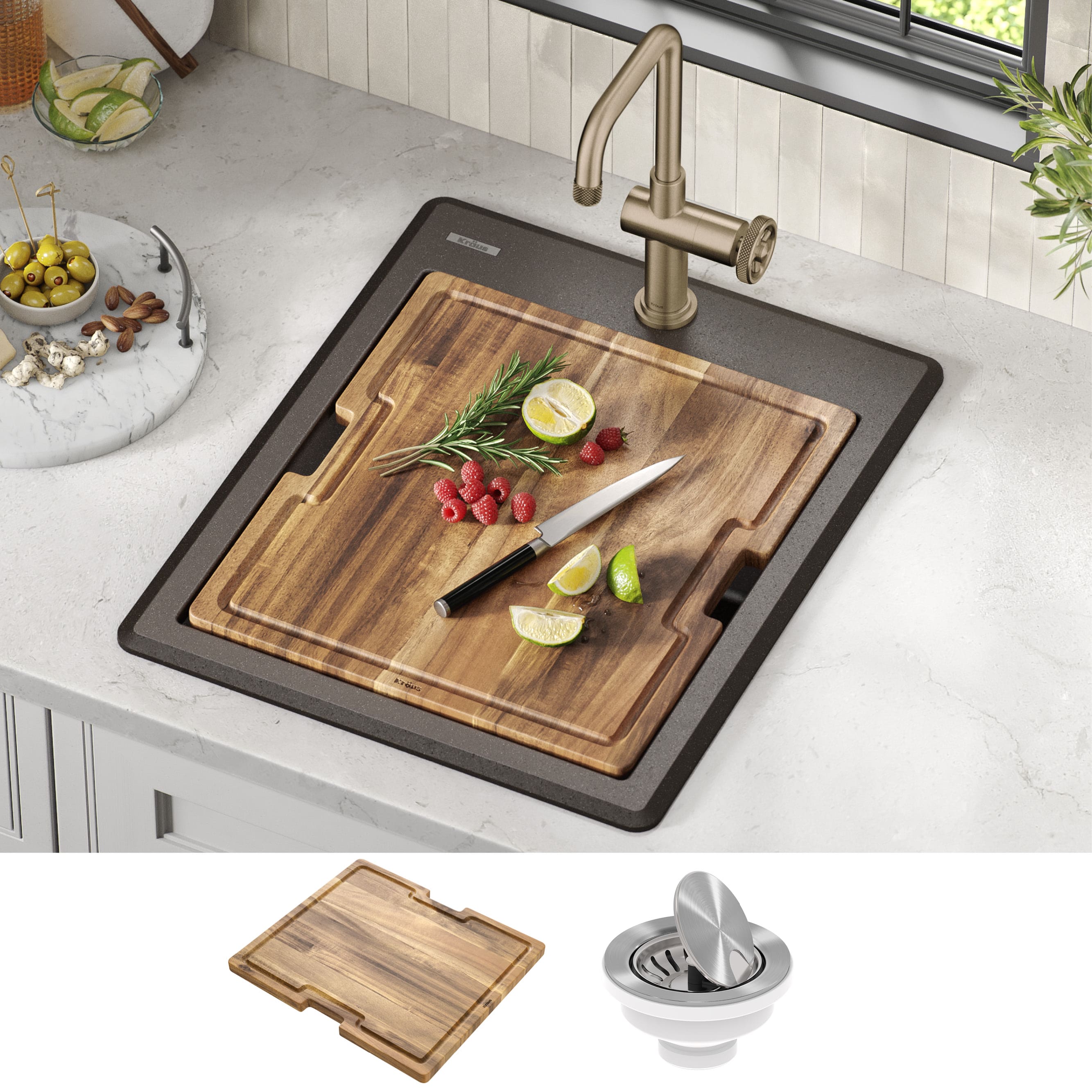 Granite Cutting Board Brown 