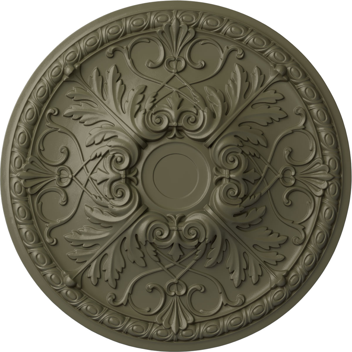 Ekena Millwork CM32TNSSF Tristan 32.375-in W x 32.375-in L Painted Spartan Stone Polyurethane Whole Ceiling Medallion