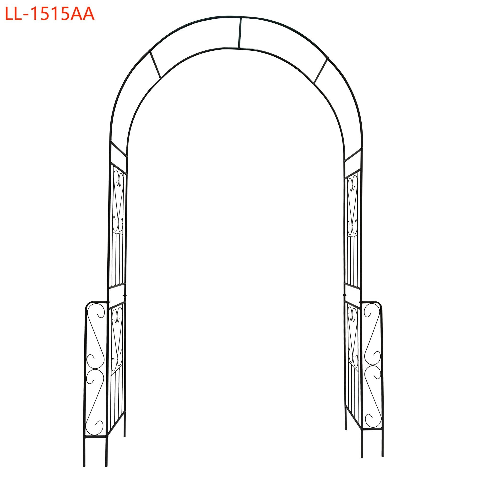 Yiekholo LL-1515AA 55-Inches W x 94.5-Inches H White Iron Traditional Garden Trellis For Climbing Plants For Cucumbers For Roses
