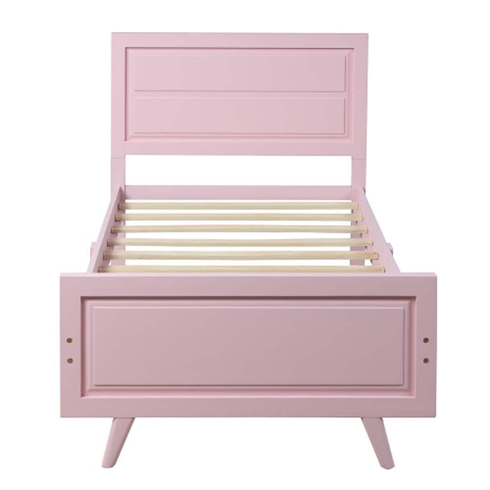CASAINC LF-WF192440AAH Wood platform bed Pink Twin Wood Platform Bed